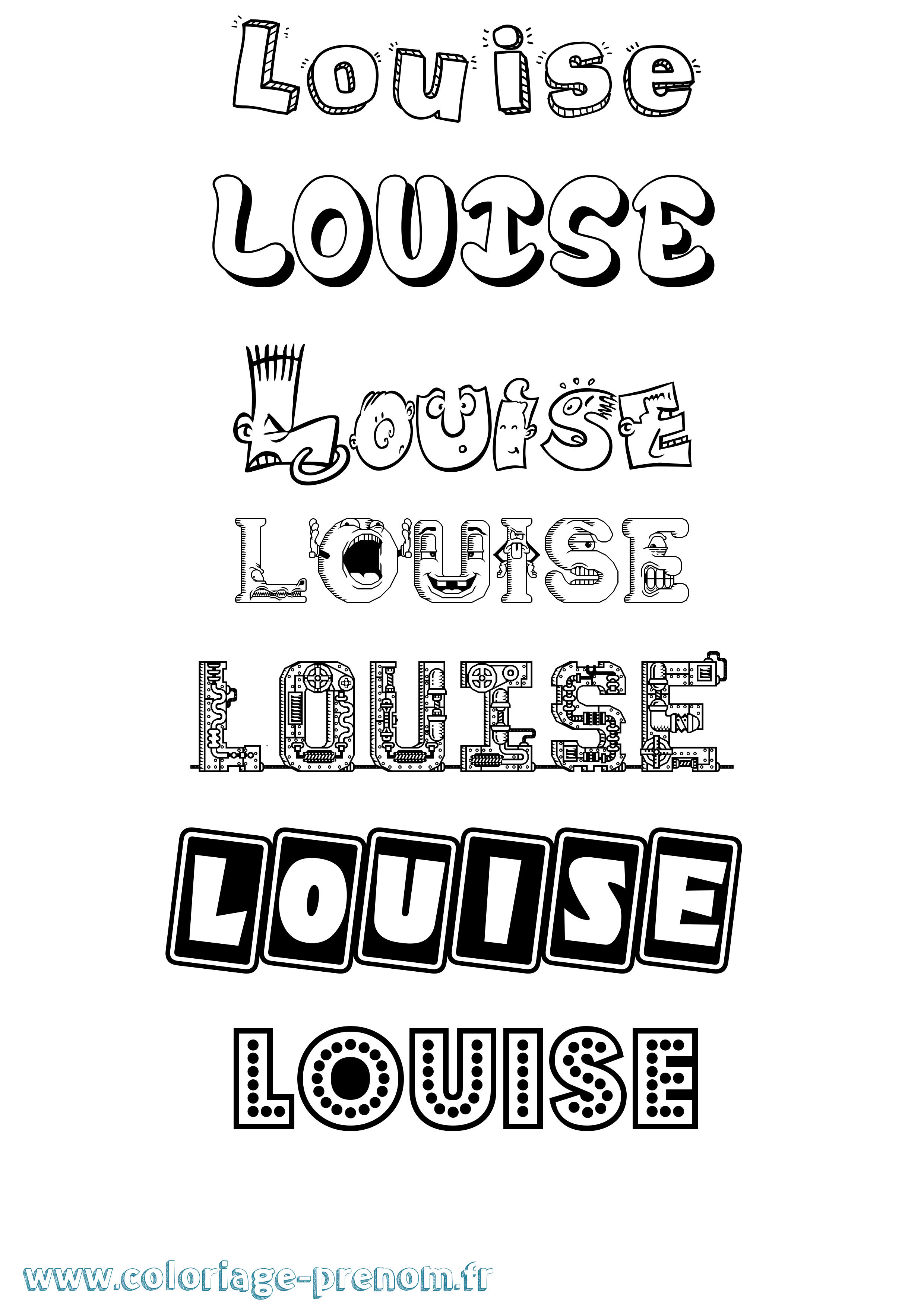 Coloriage prénom Louise