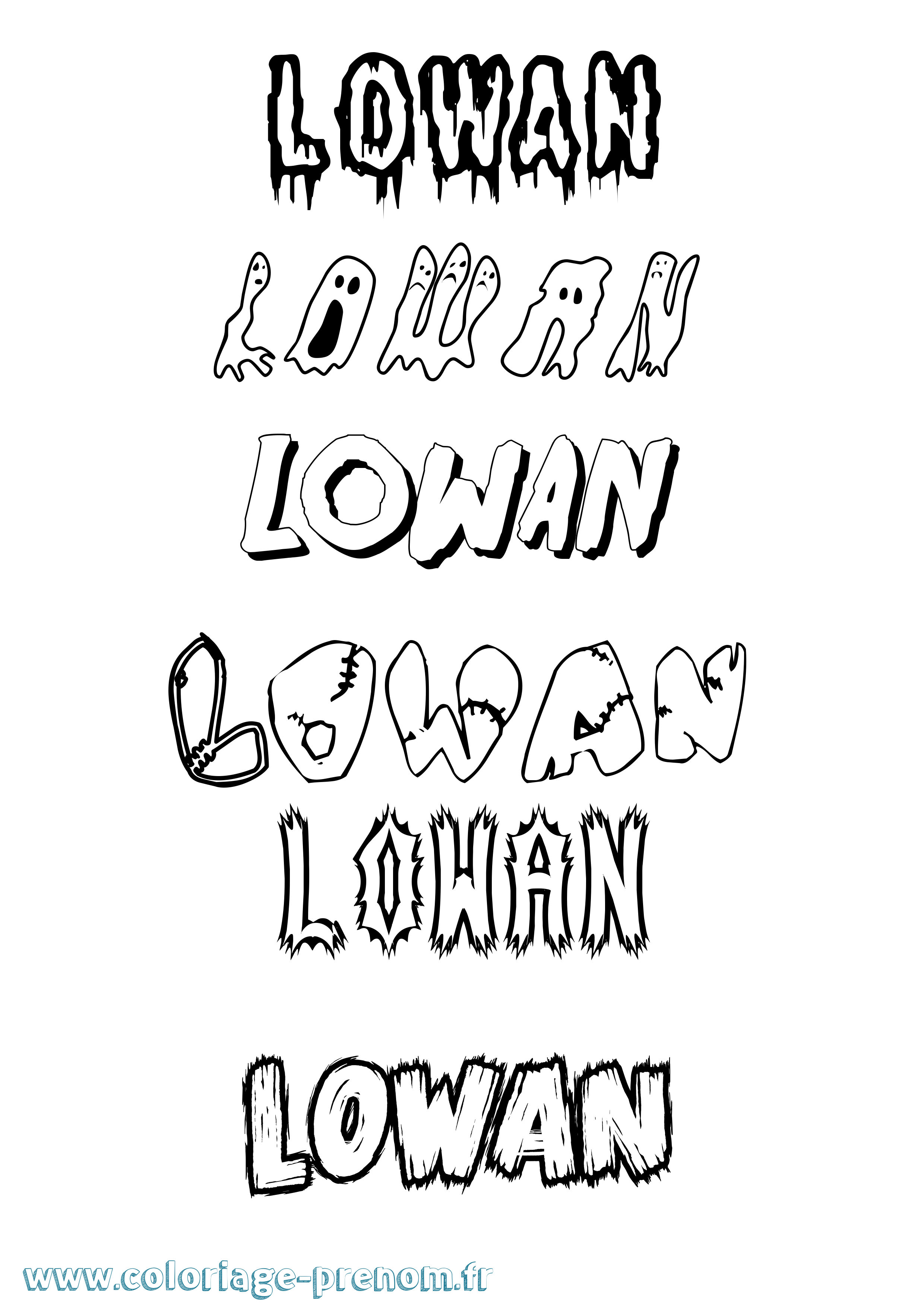 Coloriage prénom Lowan Frisson