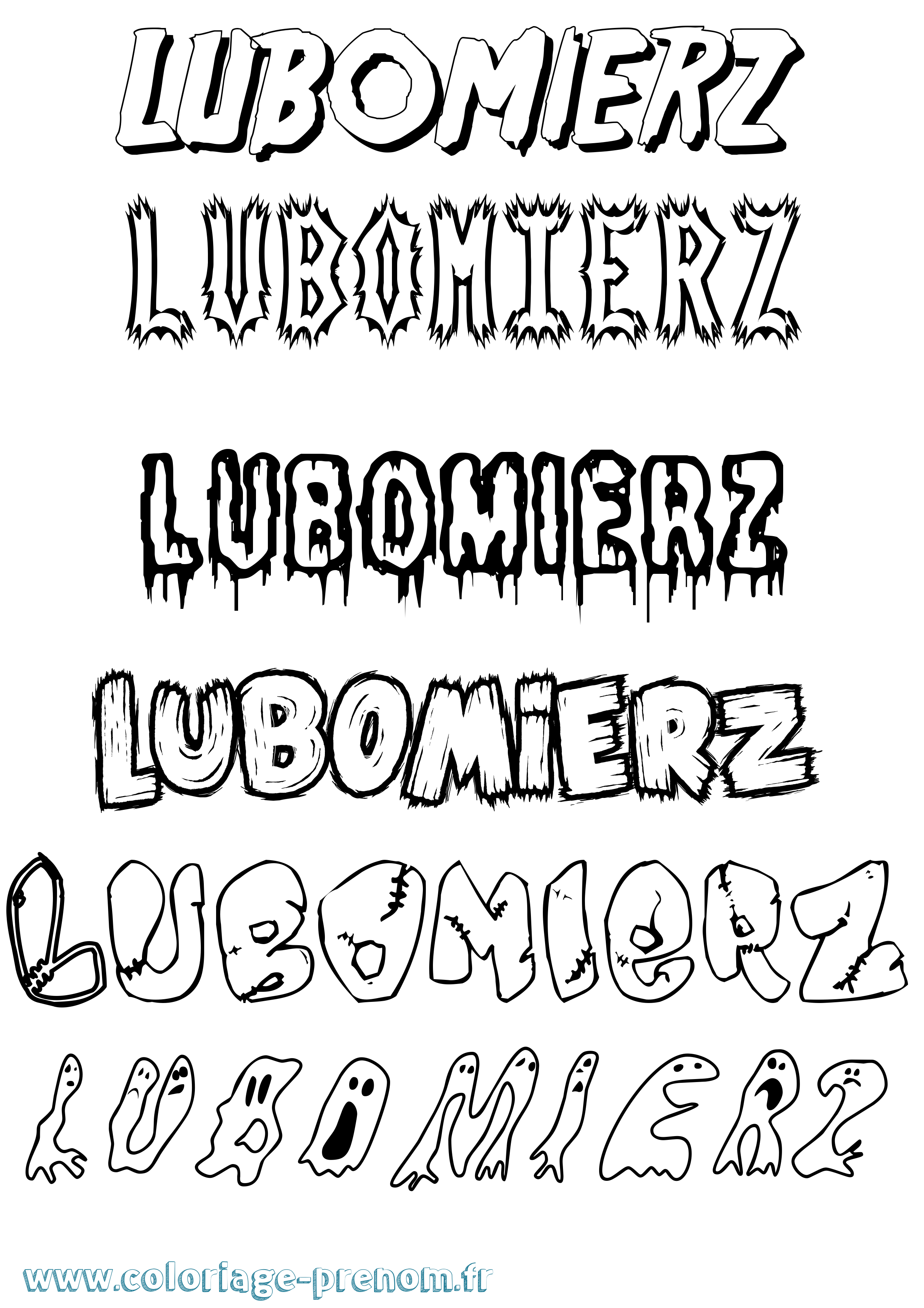 Coloriage prénom Lubomierz Frisson