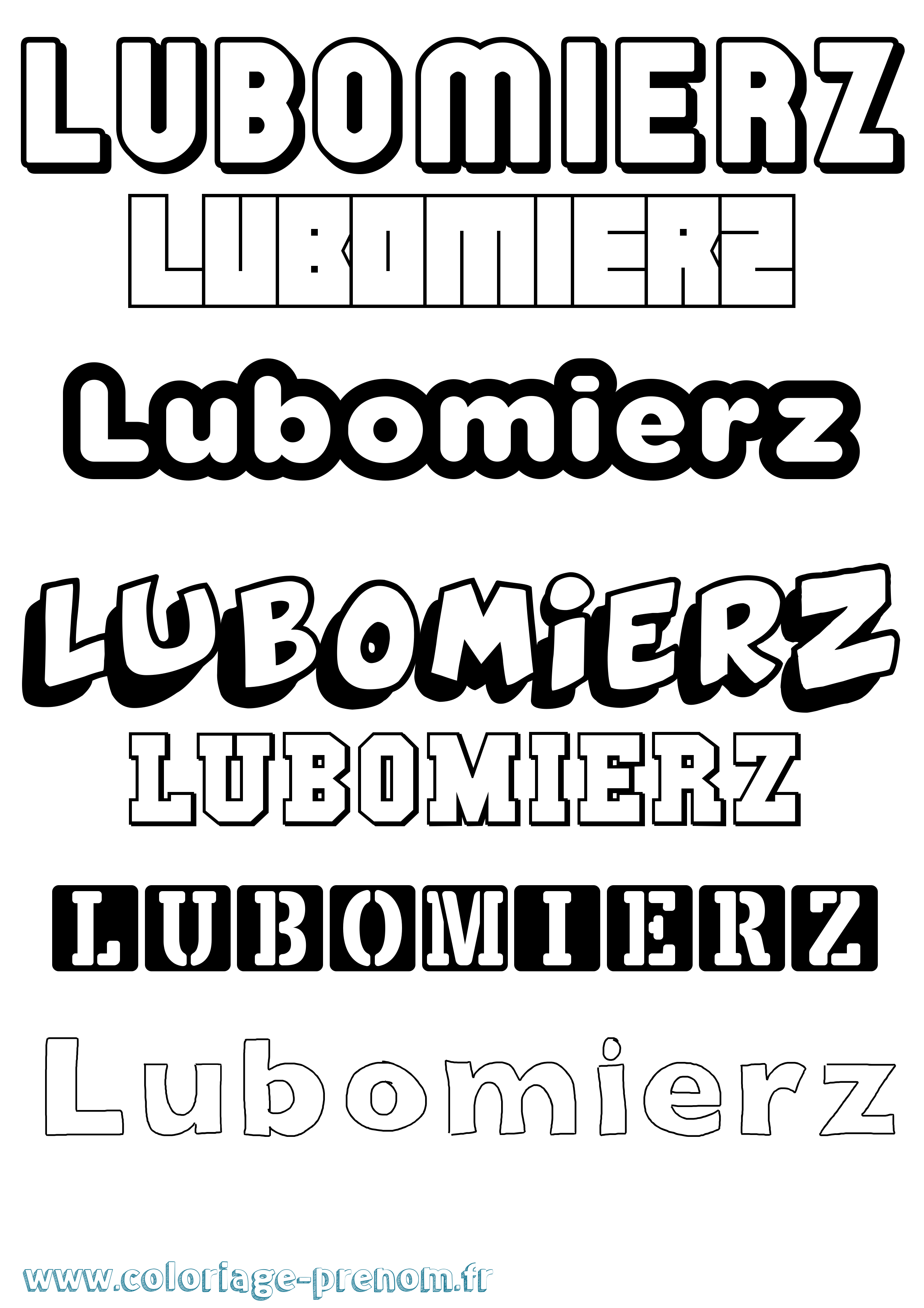 Coloriage prénom Lubomierz Simple