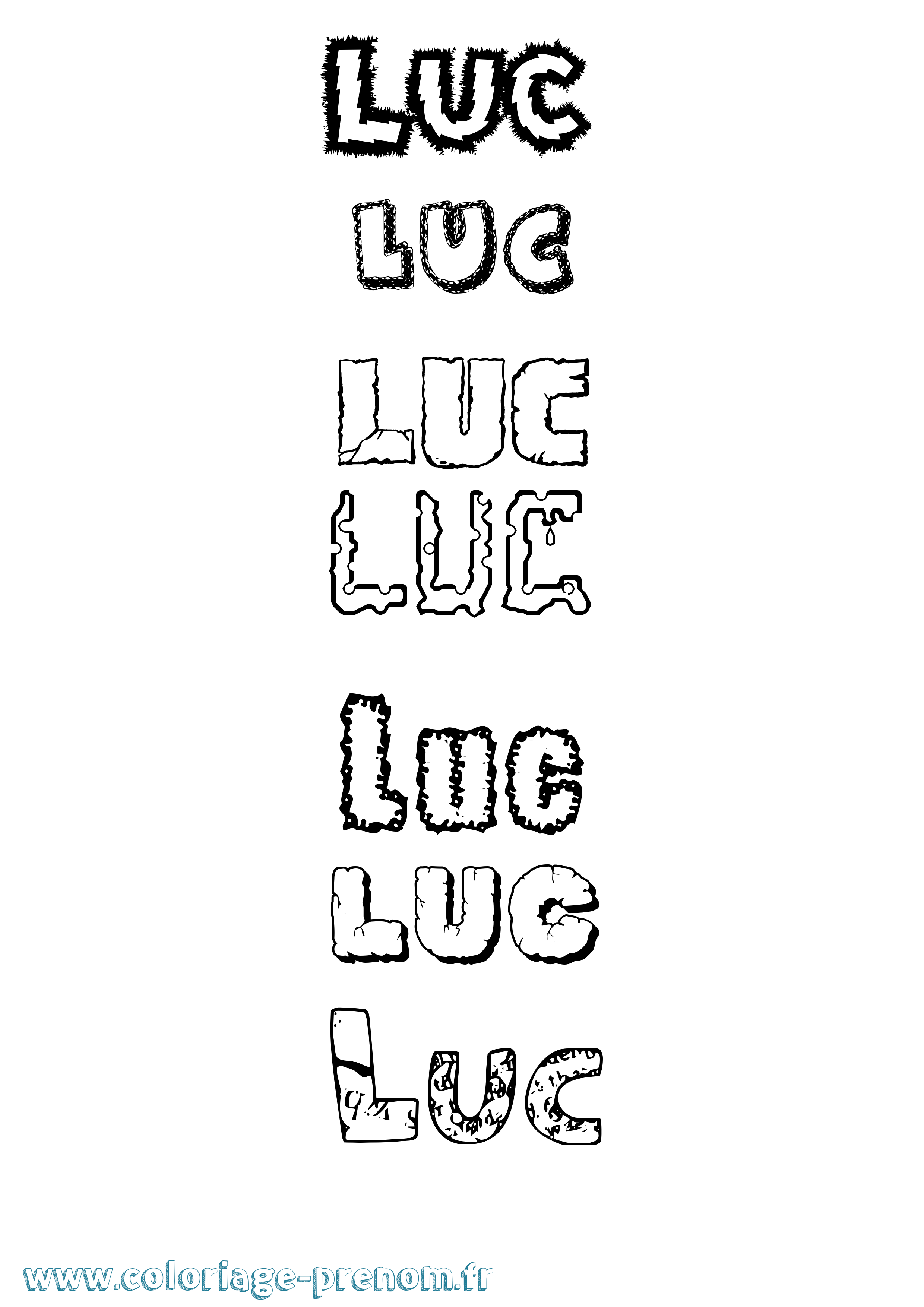 Coloriage Luc Coloriage prénom Luc
