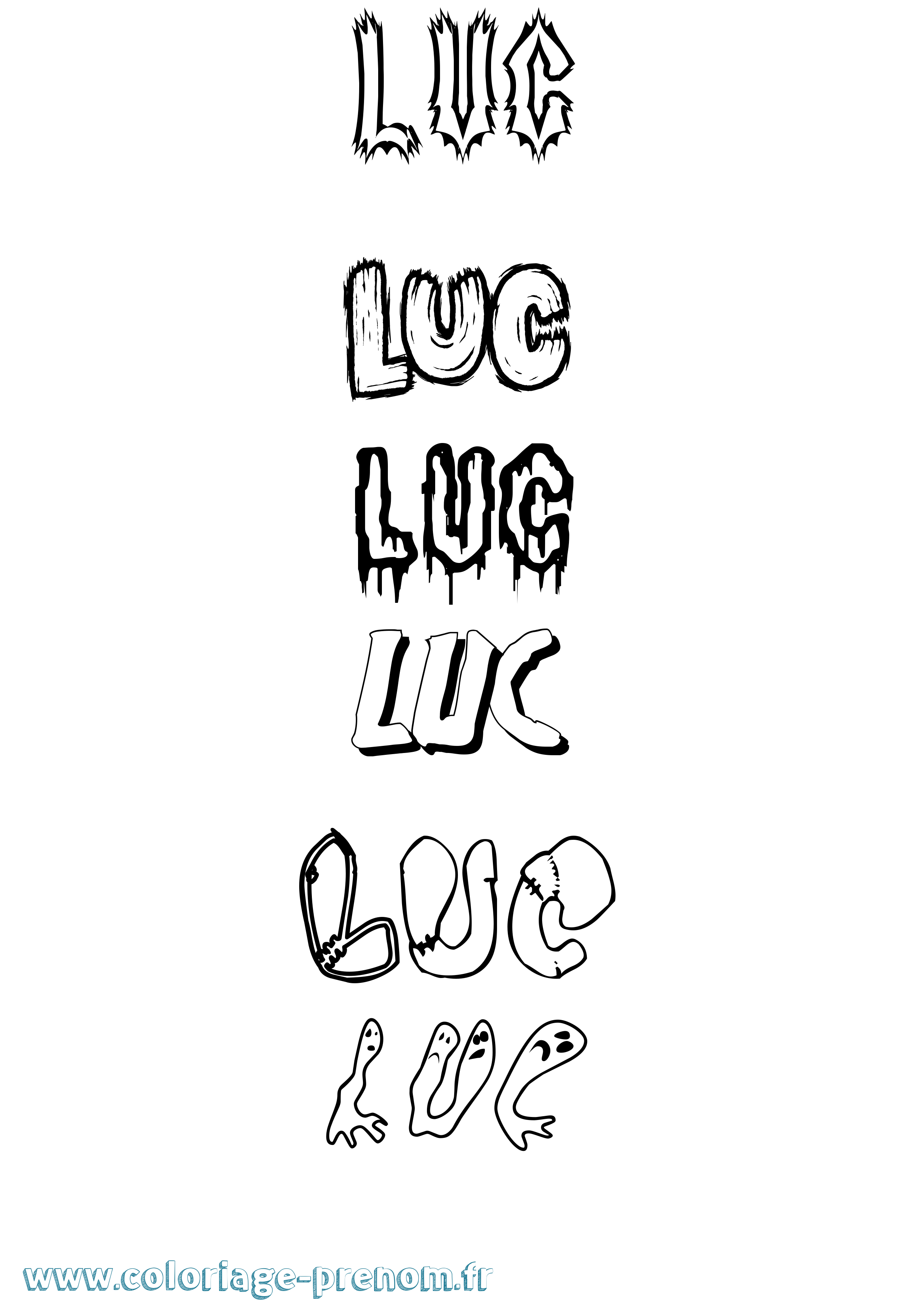 Coloriage Luc Coloriage prénom Luc