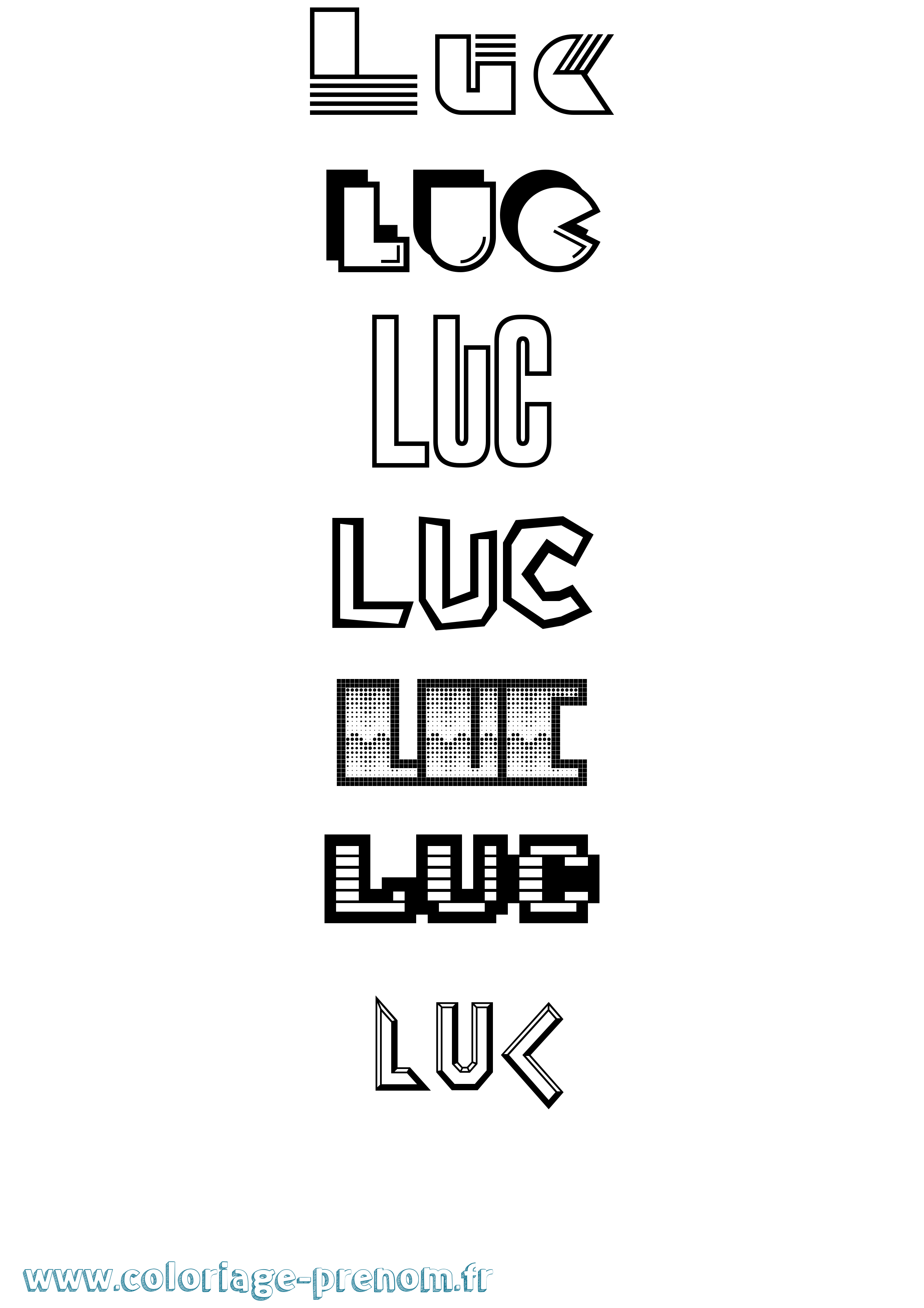 Coloriage Luc Coloriage prénom Luc