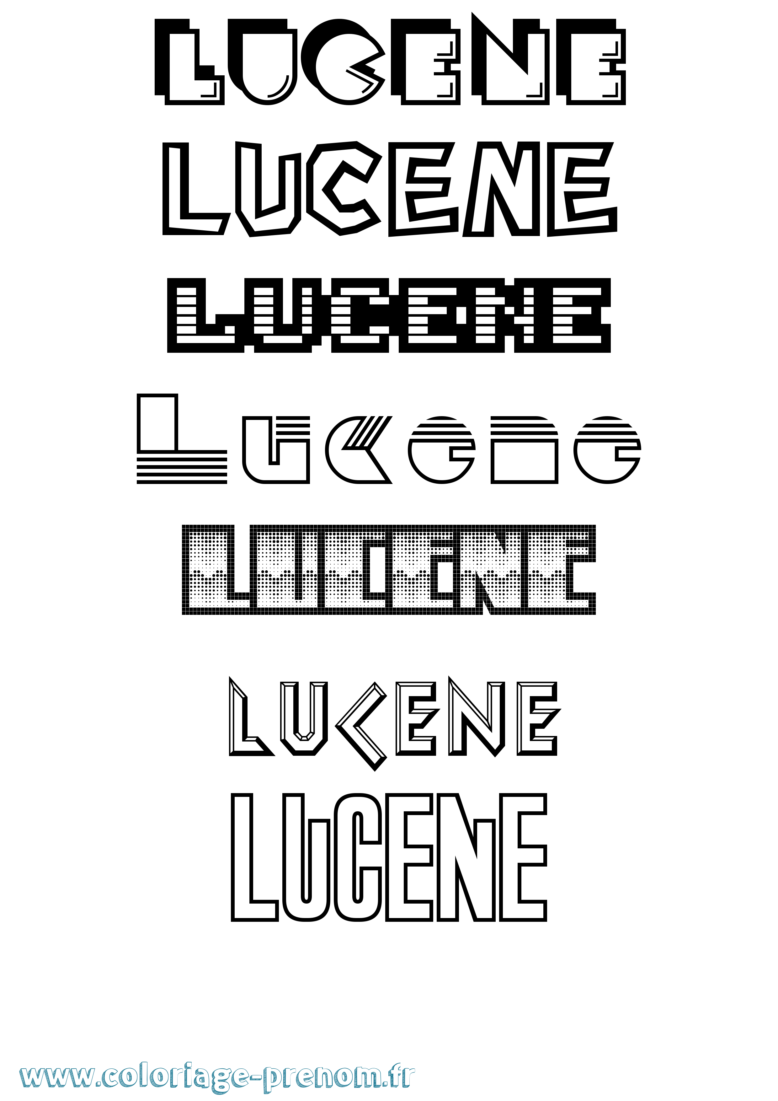 Coloriage Lucene Jeux Vidéos Coloriage prénom Lucene Jeux Vidéos