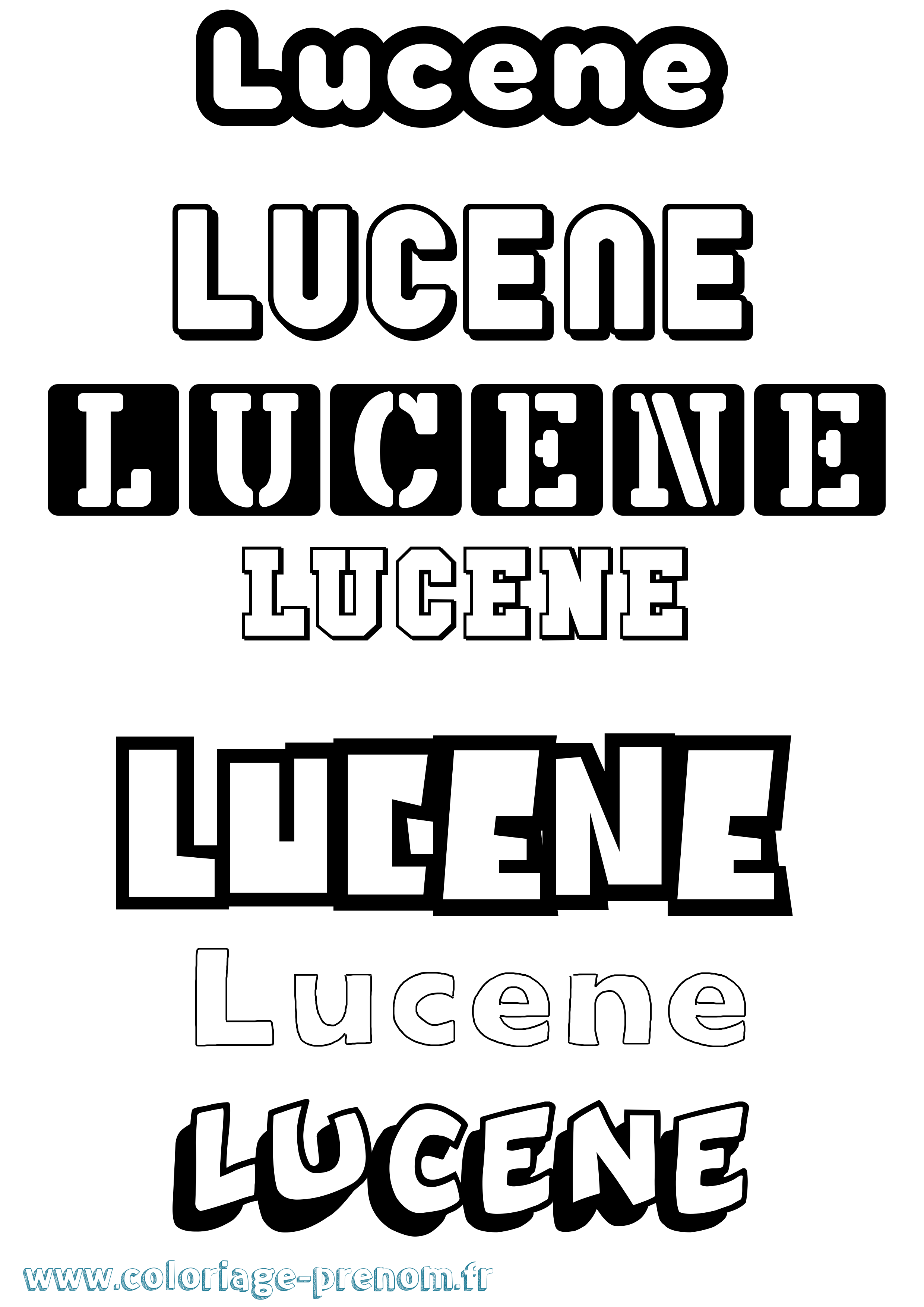Coloriage Lucene Simple Coloriage prénom Lucene Simple