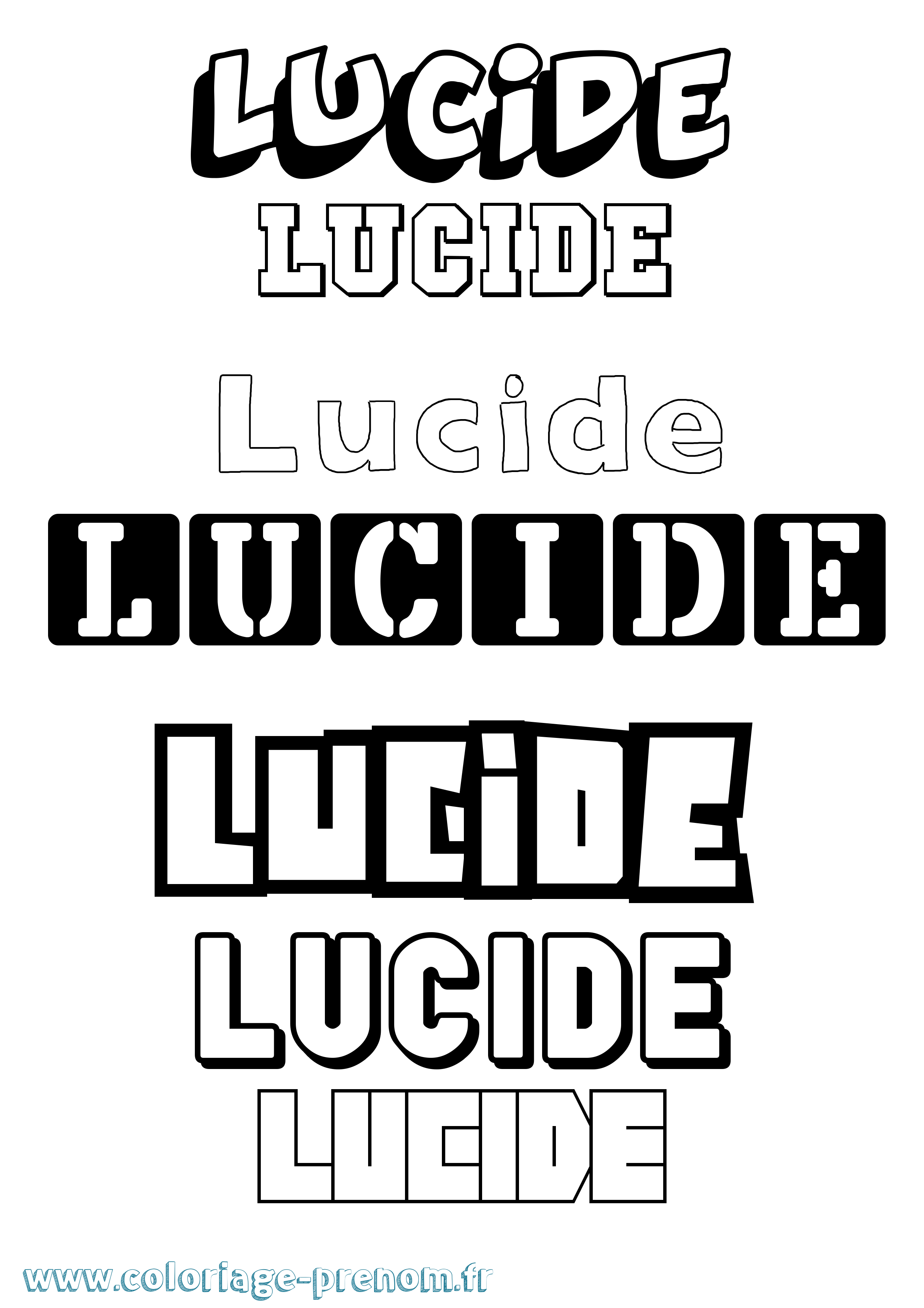 Coloriage prénom Lucide Simple