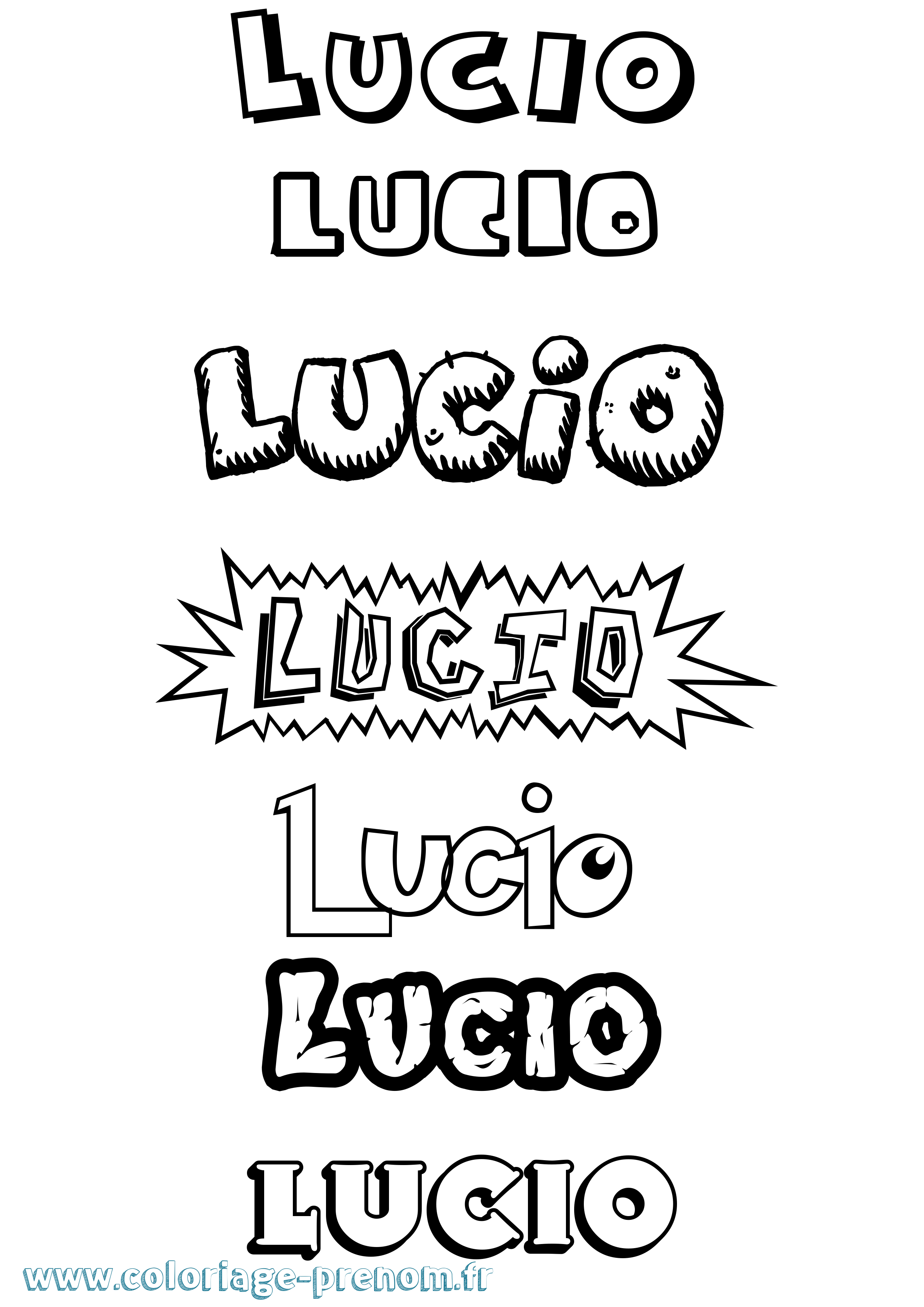 Coloriage Lucio Dessin Animé Coloriage prénom Lucio Dessin Animé