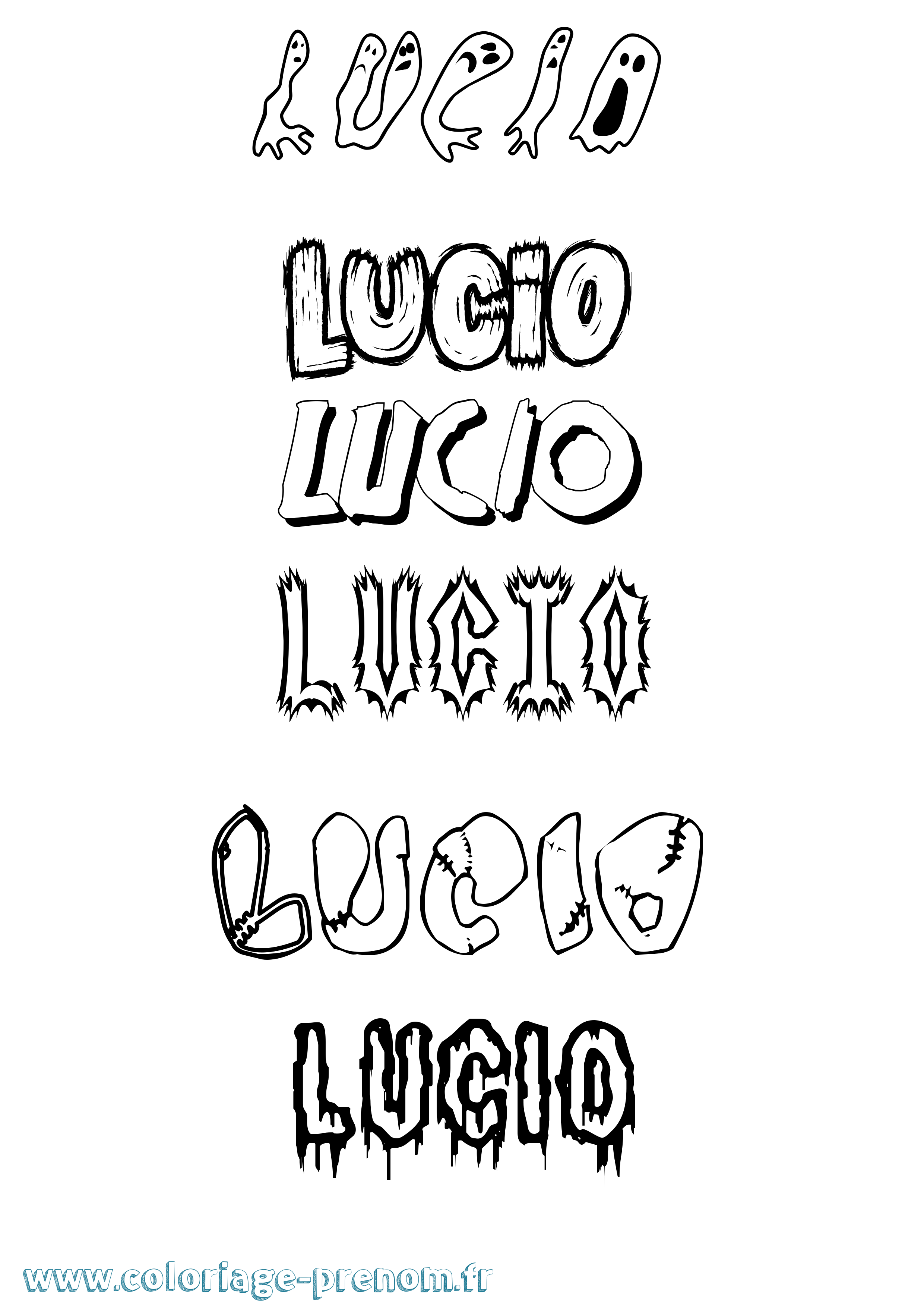 Coloriage Lucio Frisson Coloriage prénom Lucio Frisson