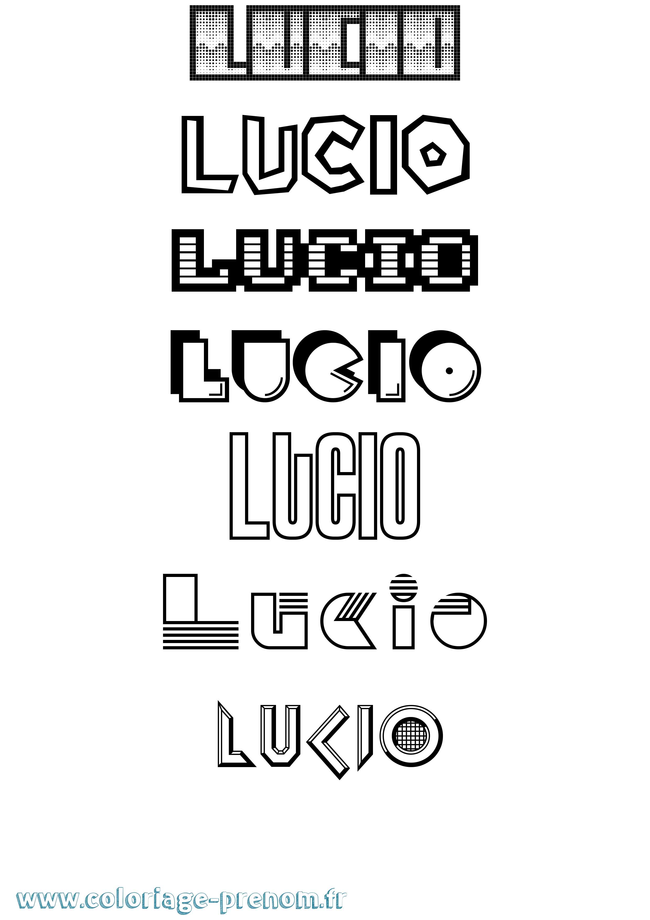 Coloriage Lucio Jeux Vidéos Coloriage prénom Lucio Jeux Vidéos