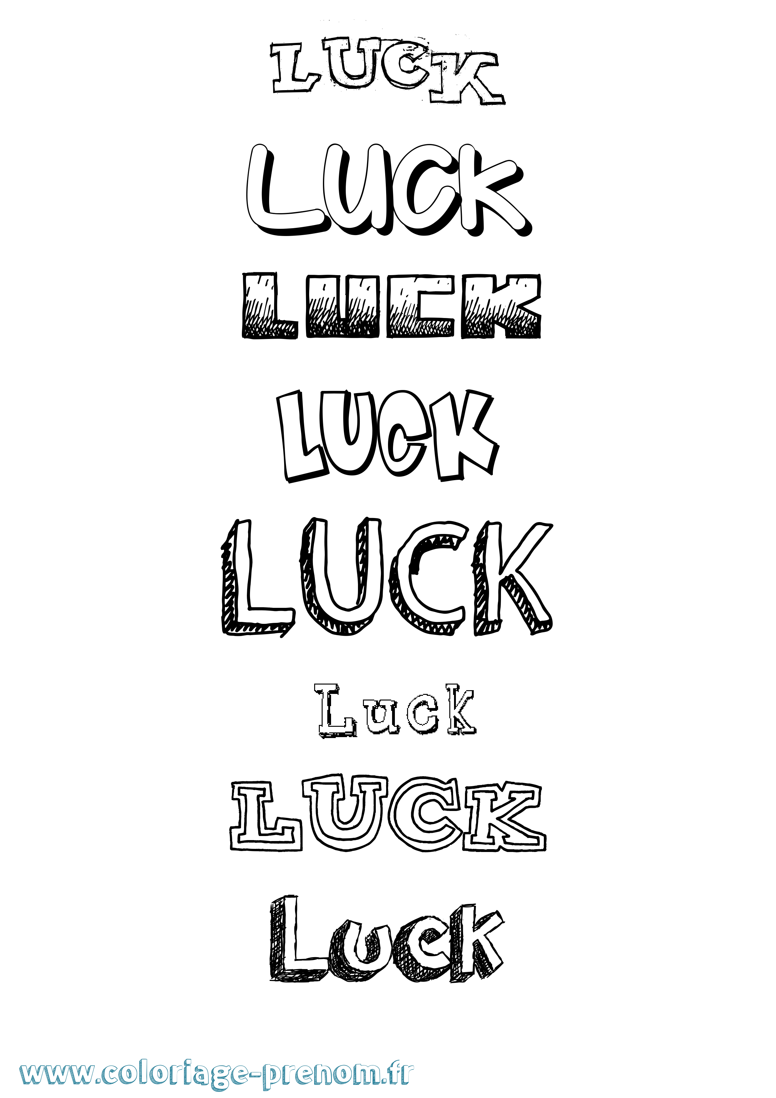 Coloriage prénom Luck Dessiné