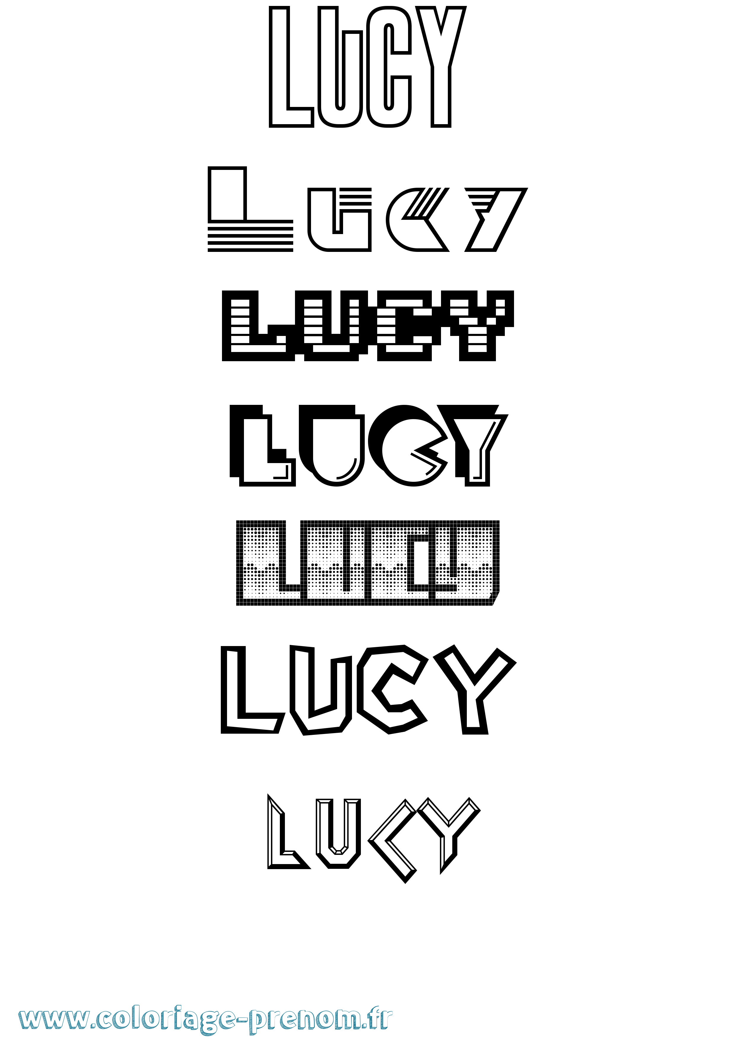 Coloriage Lucy Jeux Vidéos Coloriage prénom Lucy Jeux Vidéos