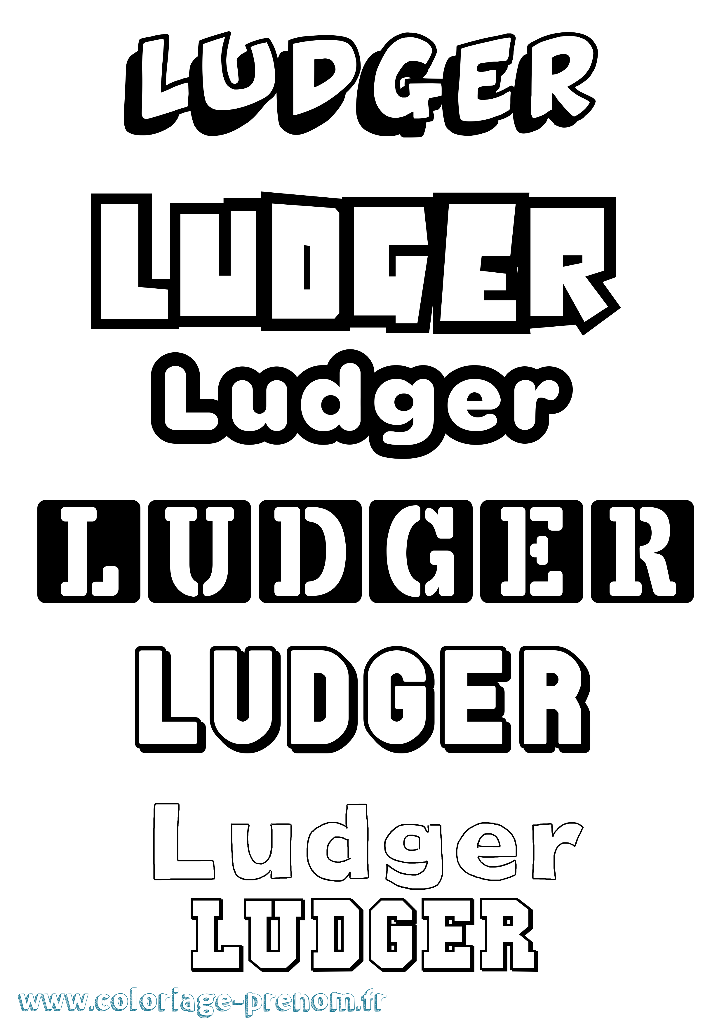 Coloriage prénom Ludger Simple