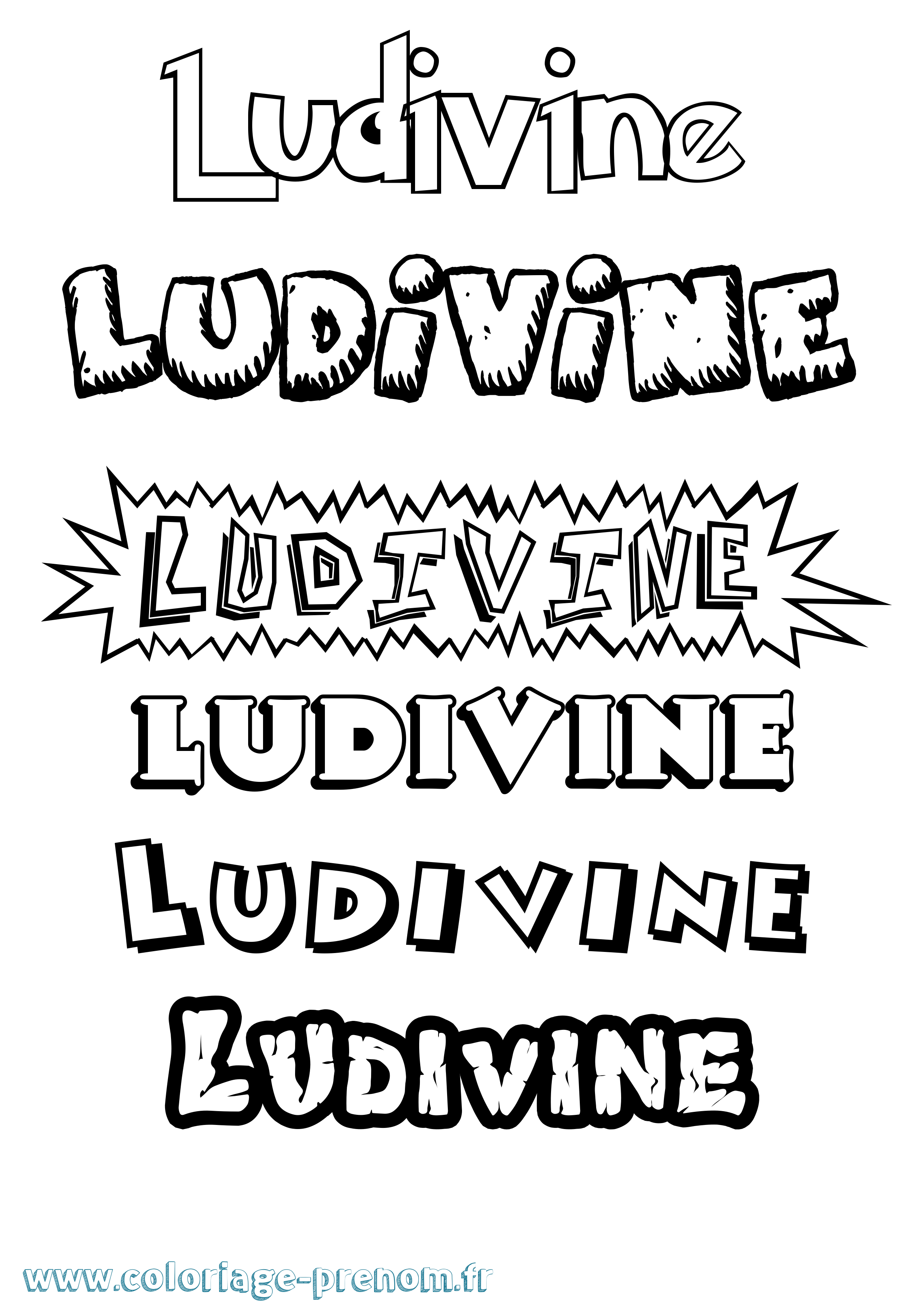 Coloriage prénom Ludivine