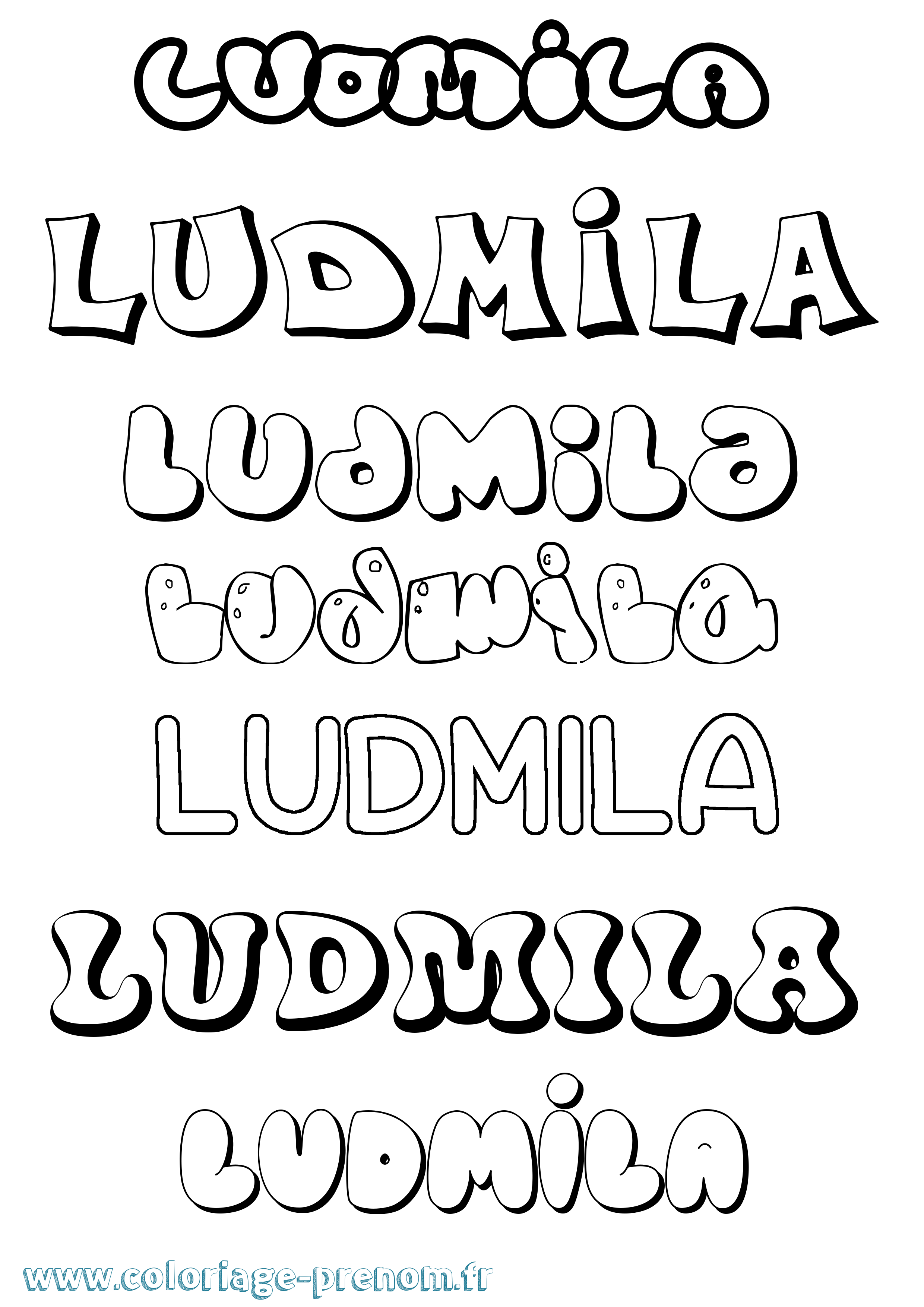 Coloriage prénom Ludmila