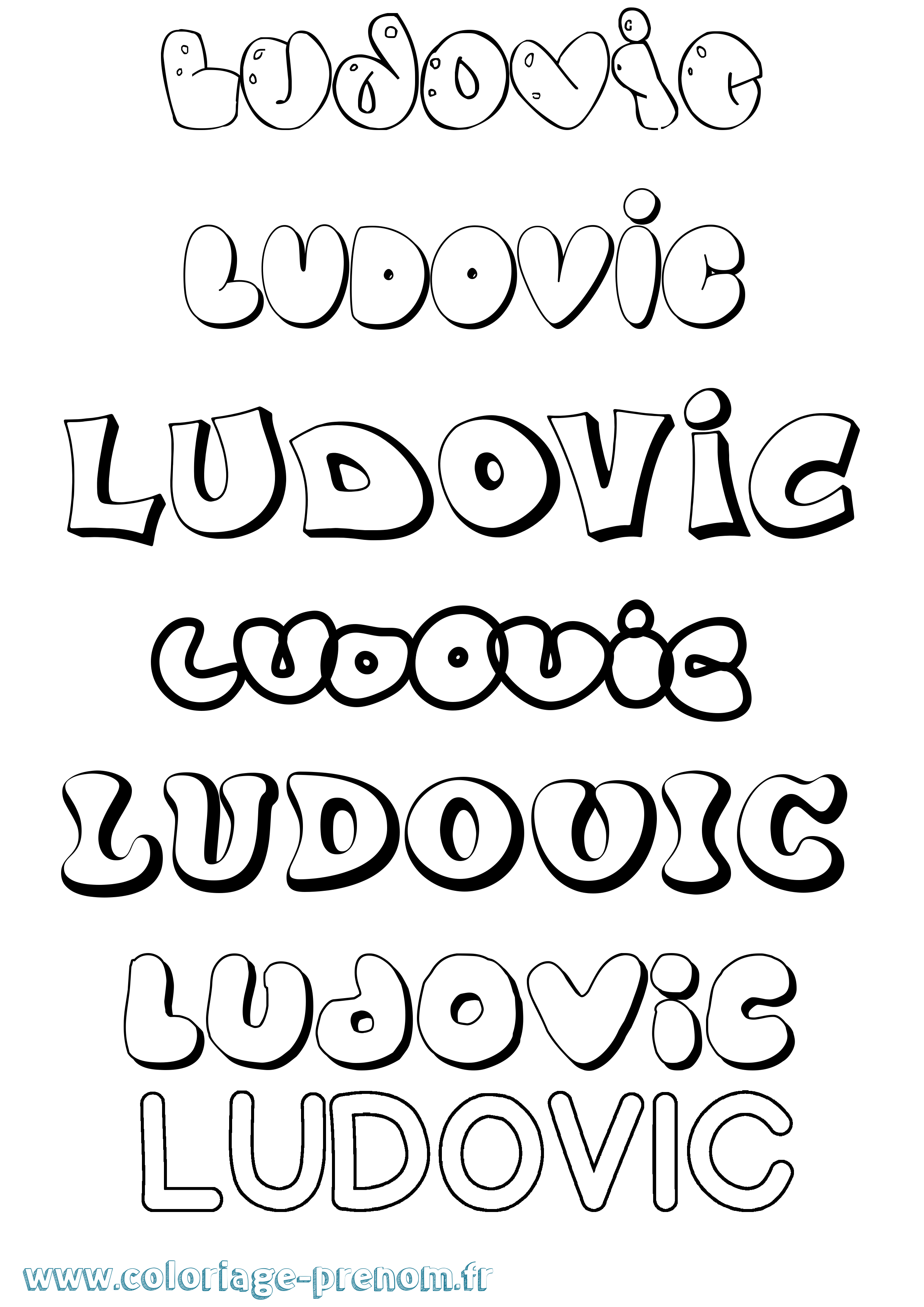 Coloriage Ludovic Coloriage prénom Ludovic