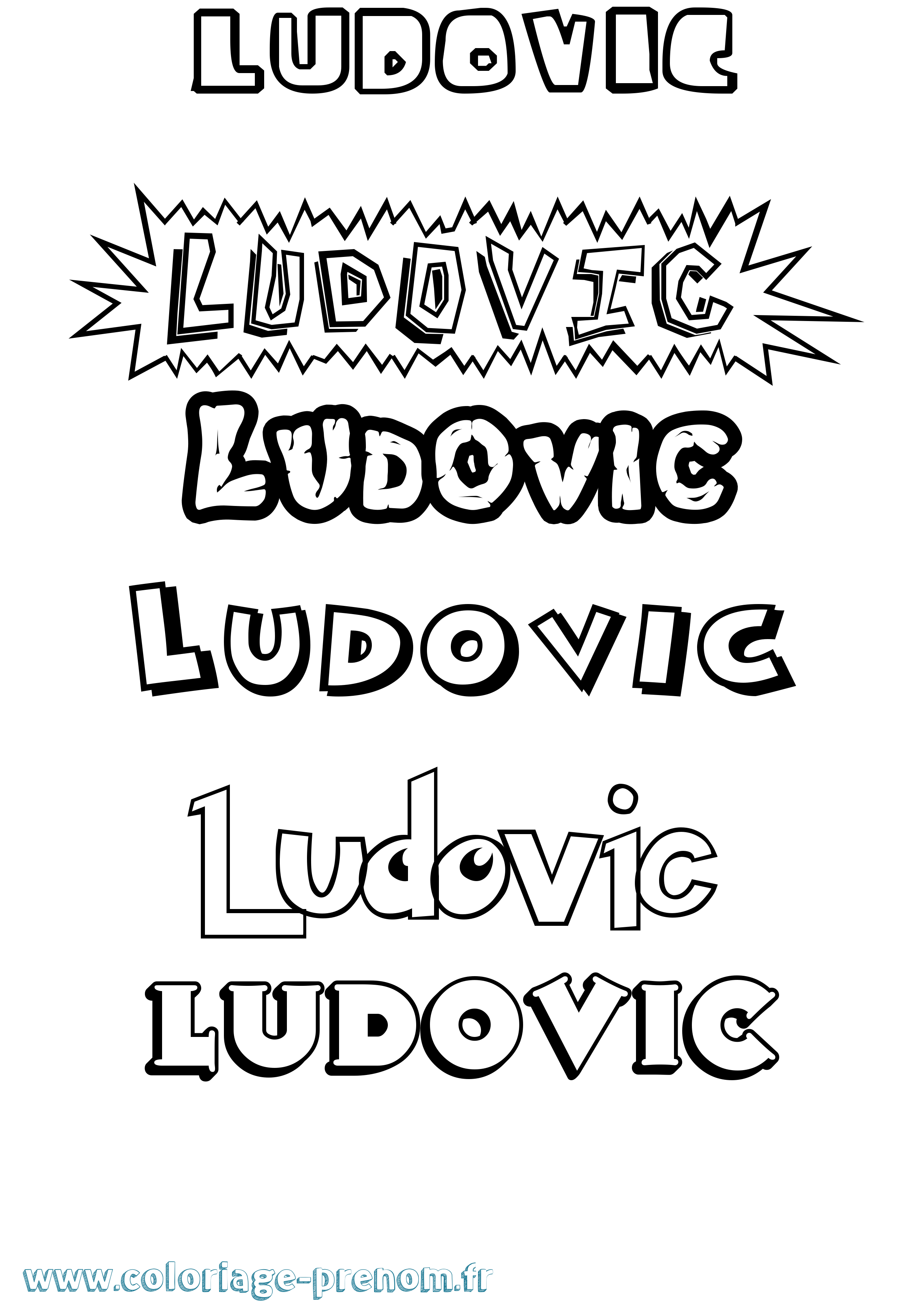 Coloriage Ludovic Coloriage prénom Ludovic