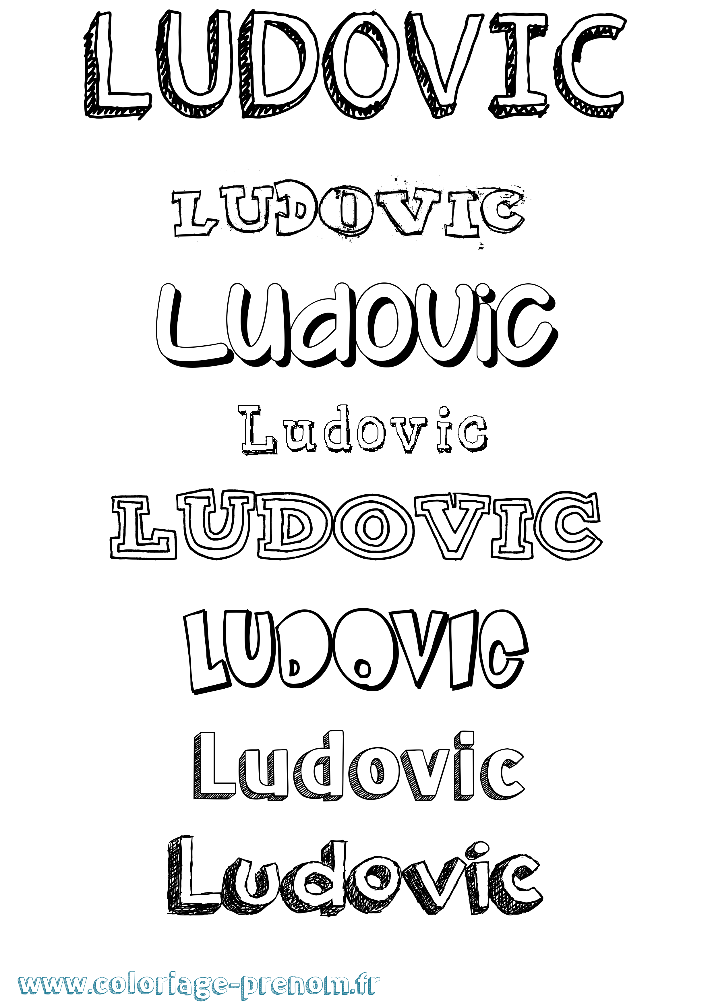 Coloriage Ludovic Coloriage prénom Ludovic