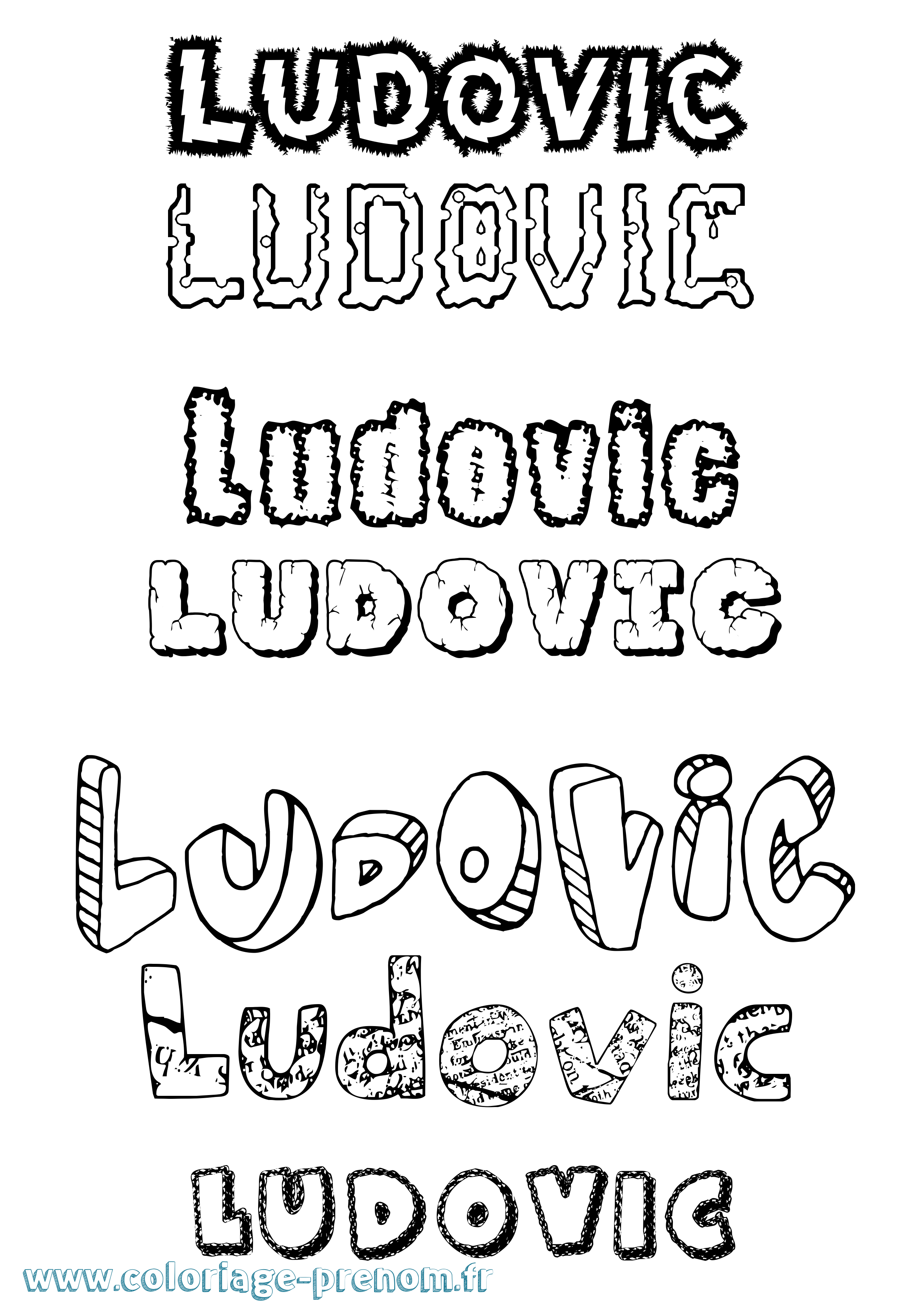 Coloriage Ludovic Coloriage prénom Ludovic