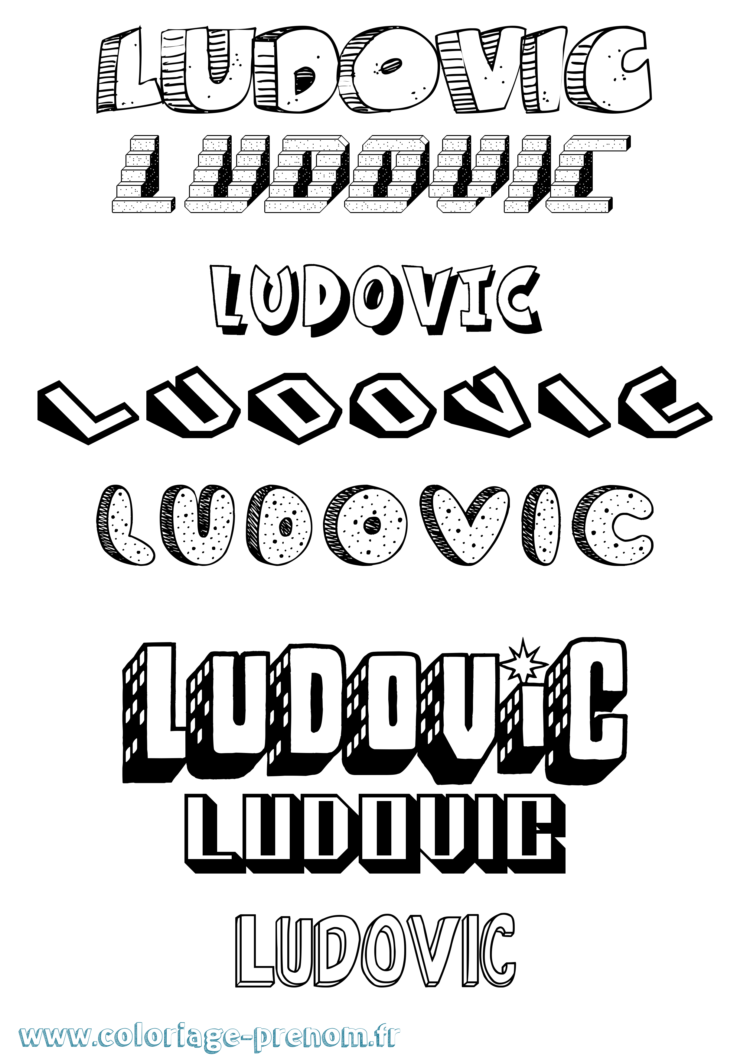 Coloriage Ludovic Coloriage prénom Ludovic