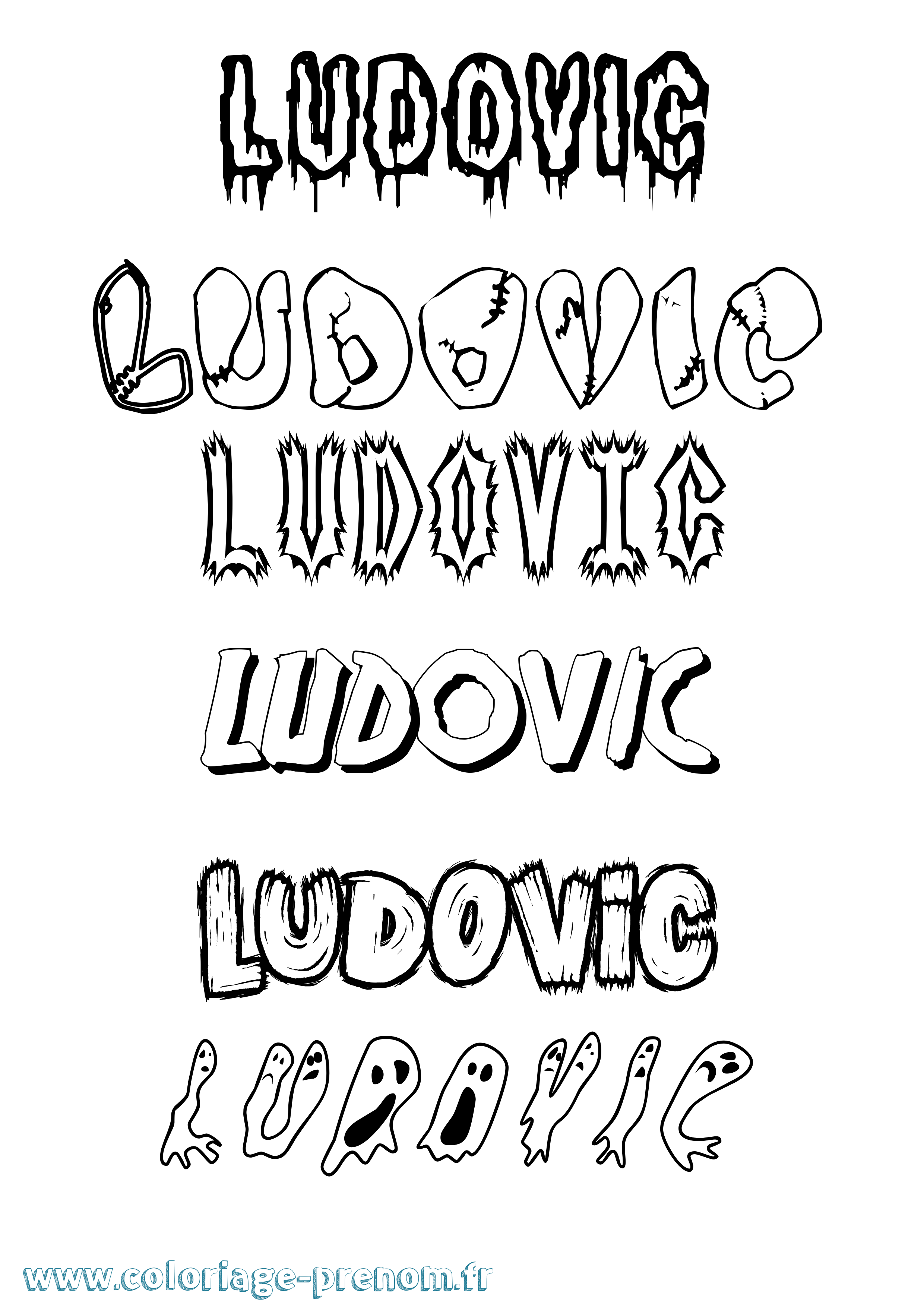Coloriage Ludovic Coloriage prénom Ludovic