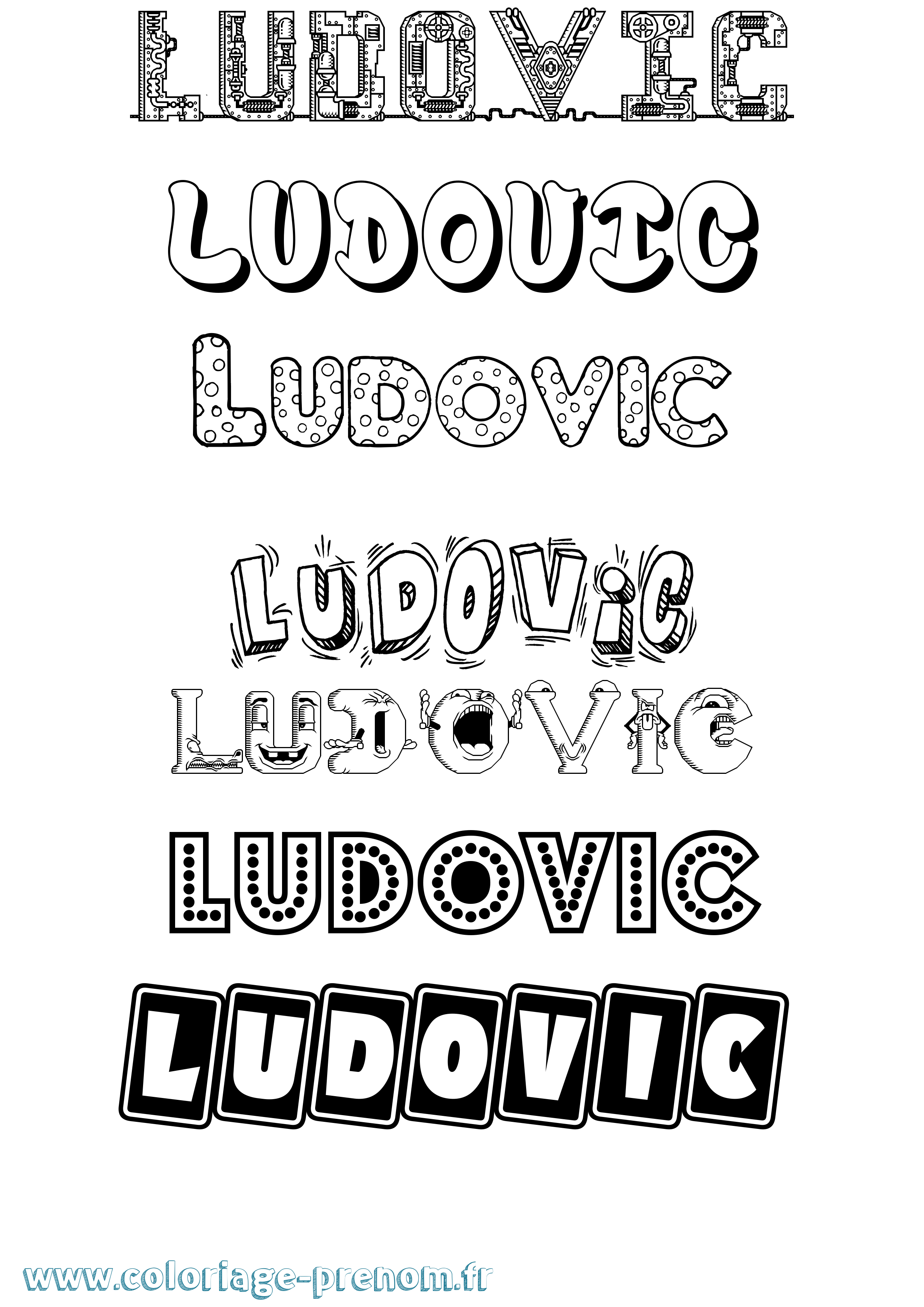 Coloriage Ludovic Coloriage prénom Ludovic