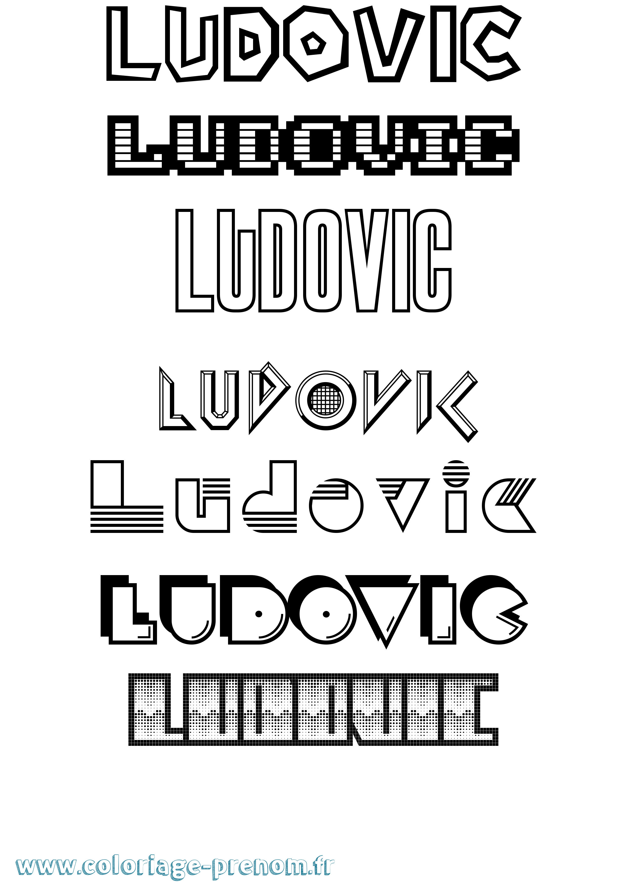 Coloriage prénom Ludovic