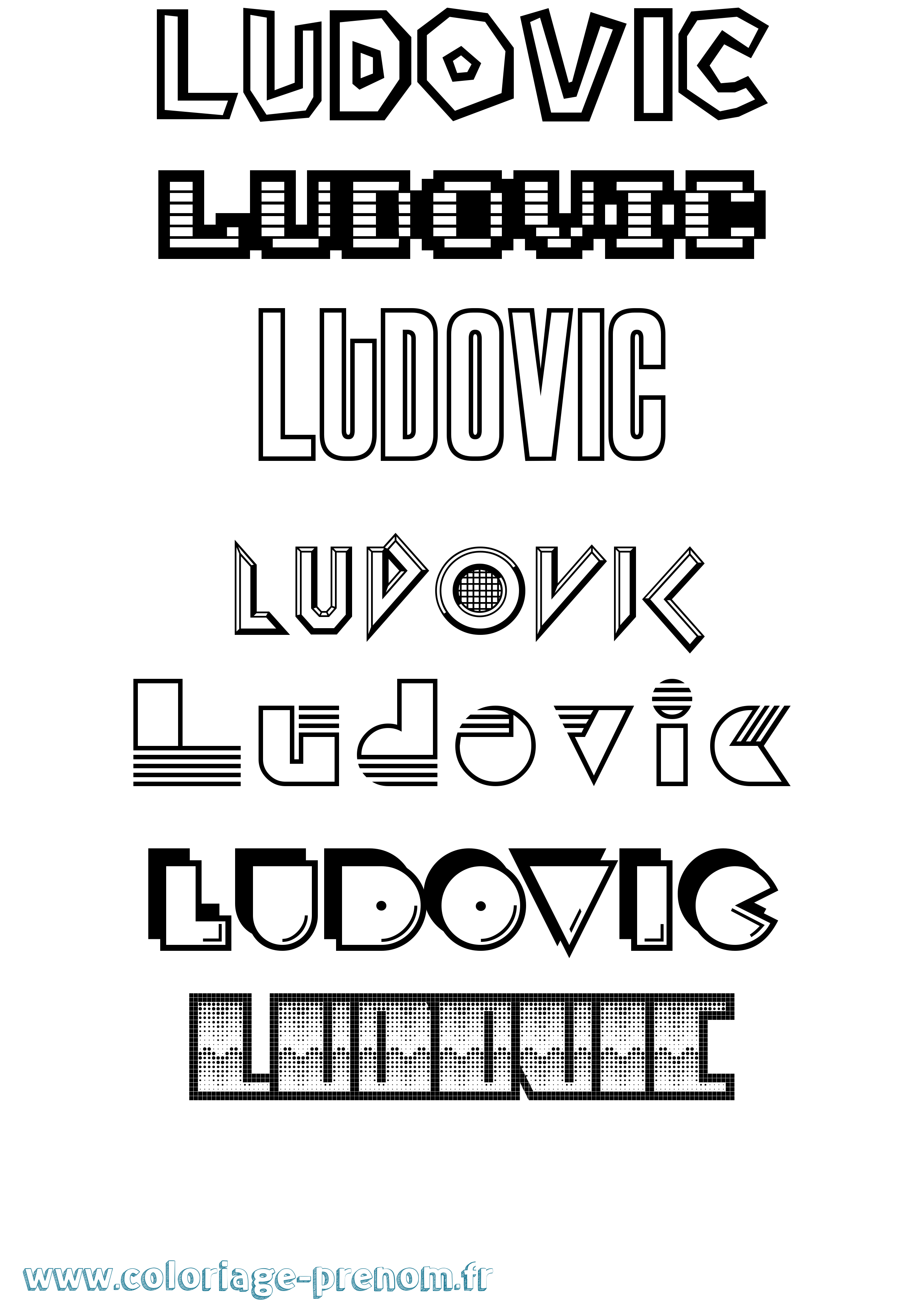 Coloriage Ludovic Coloriage prénom Ludovic