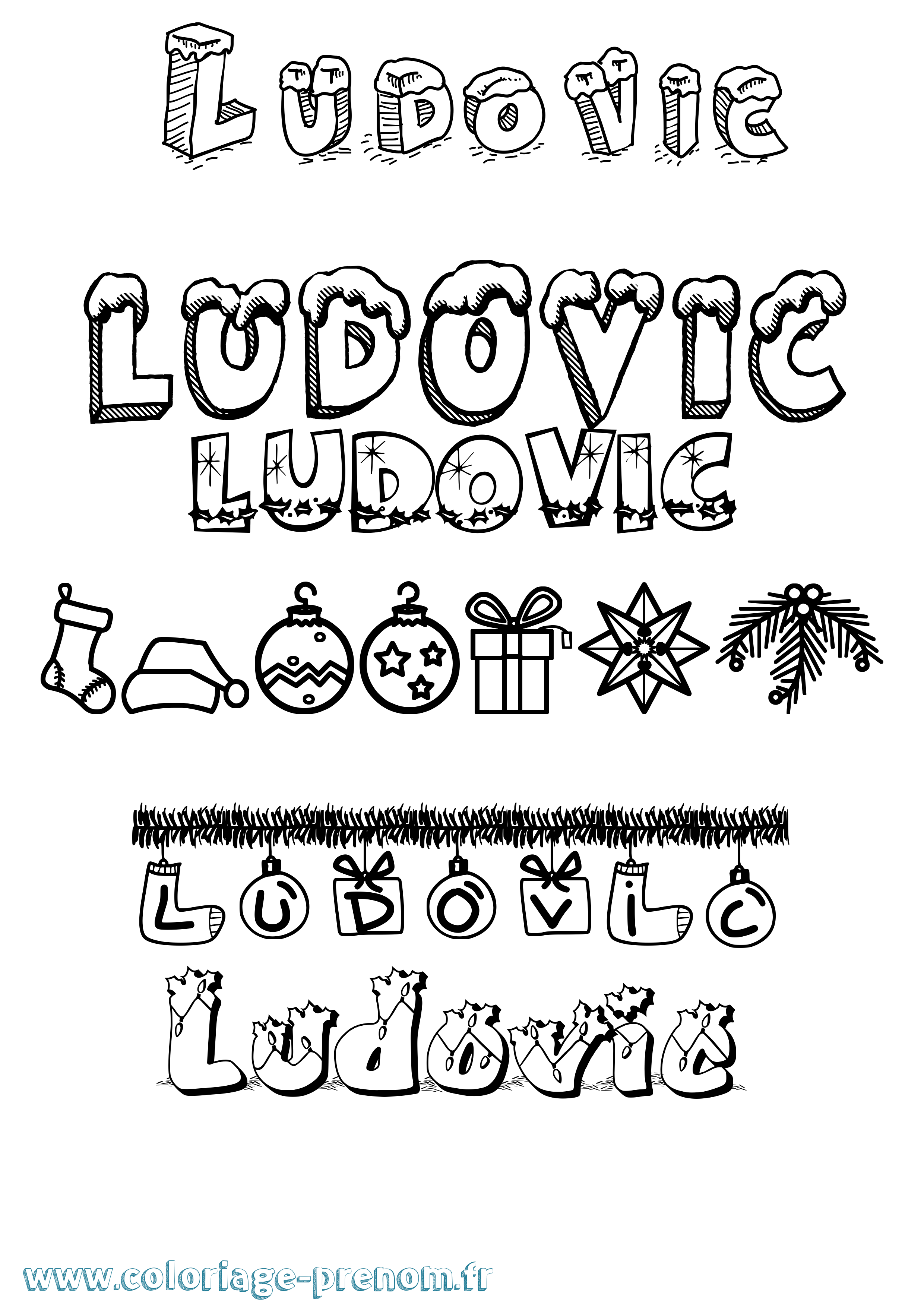 Coloriage Ludovic Coloriage prénom Ludovic