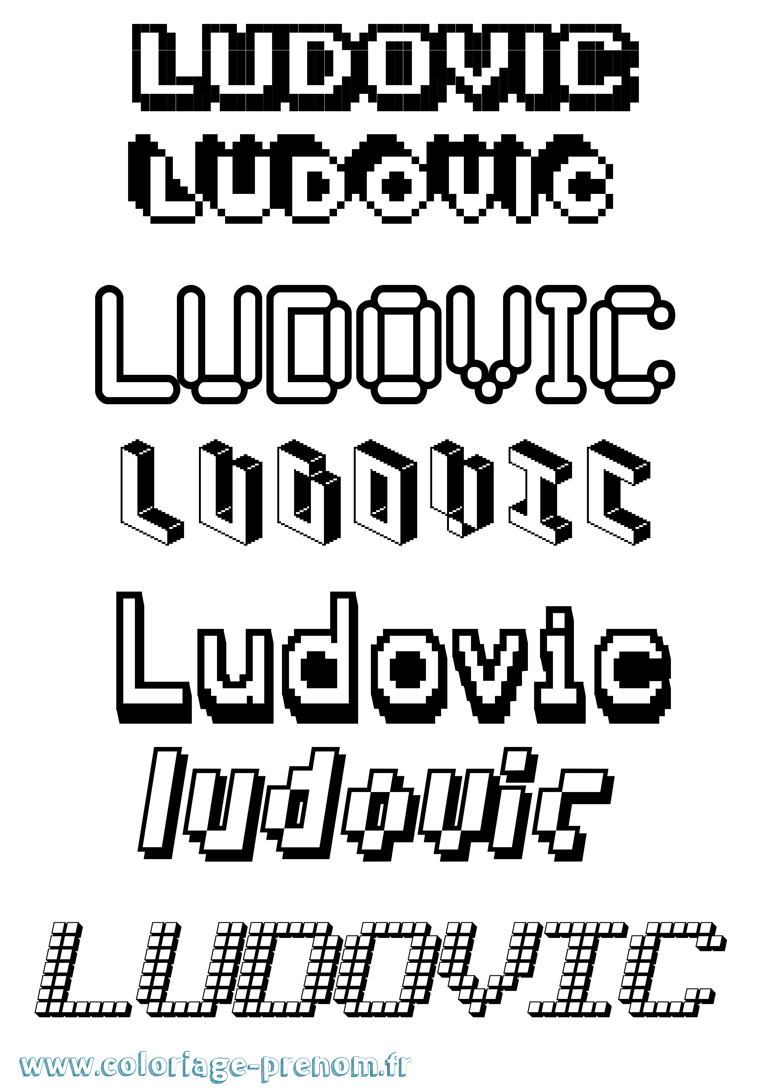 Coloriage Ludovic Coloriage prénom Ludovic