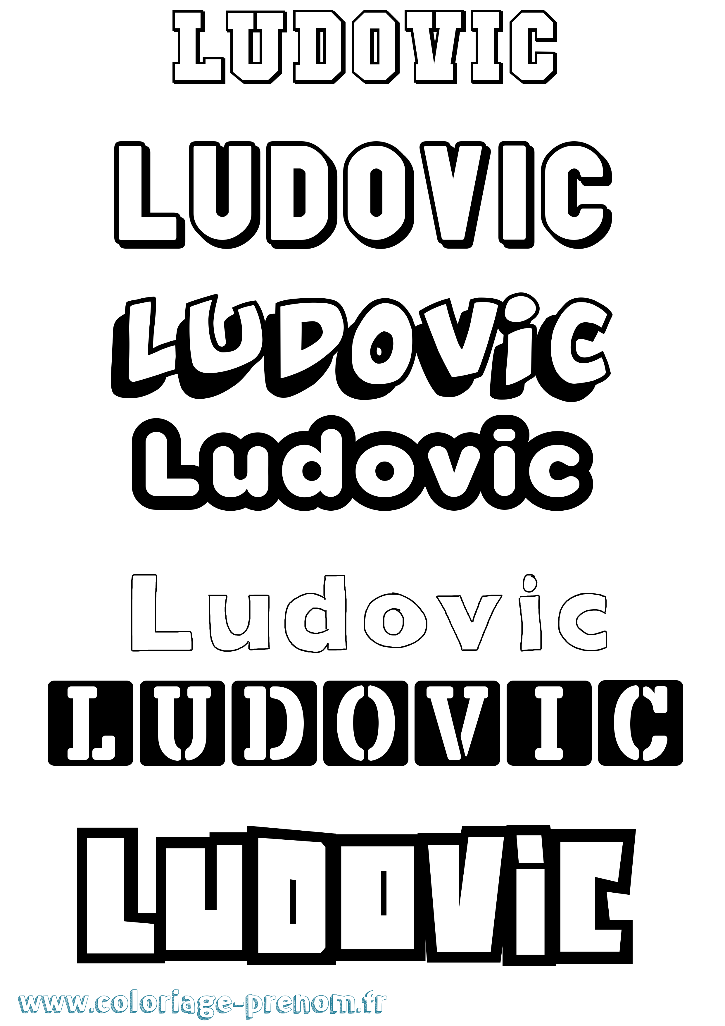 Coloriage Ludovic Coloriage prénom Ludovic