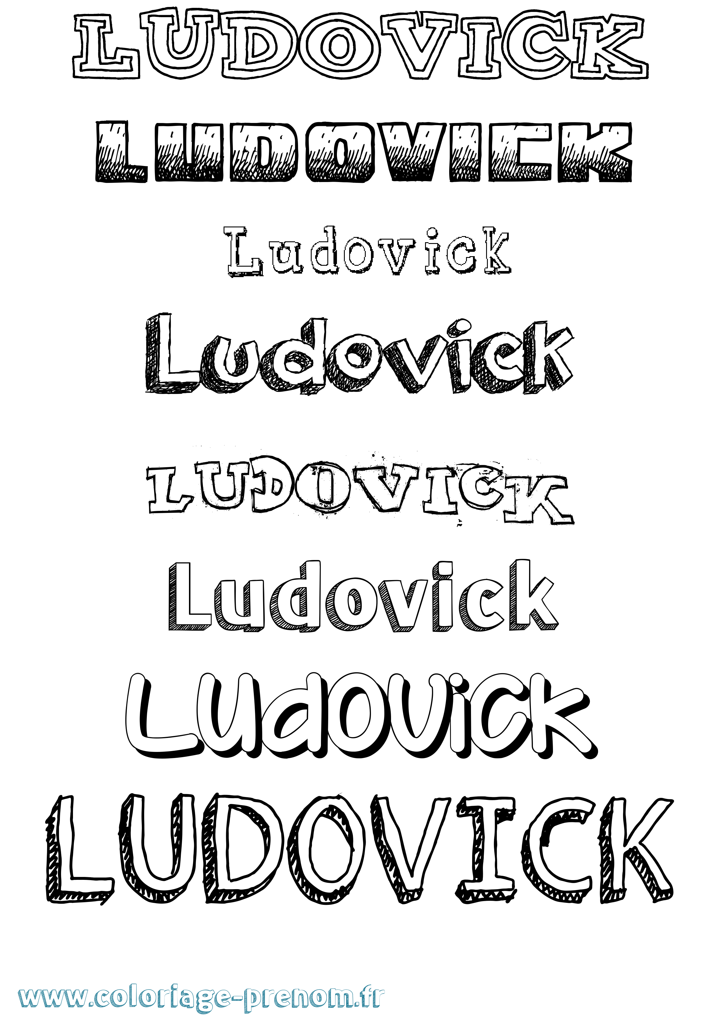 Coloriage prénom Ludovick Dessiné