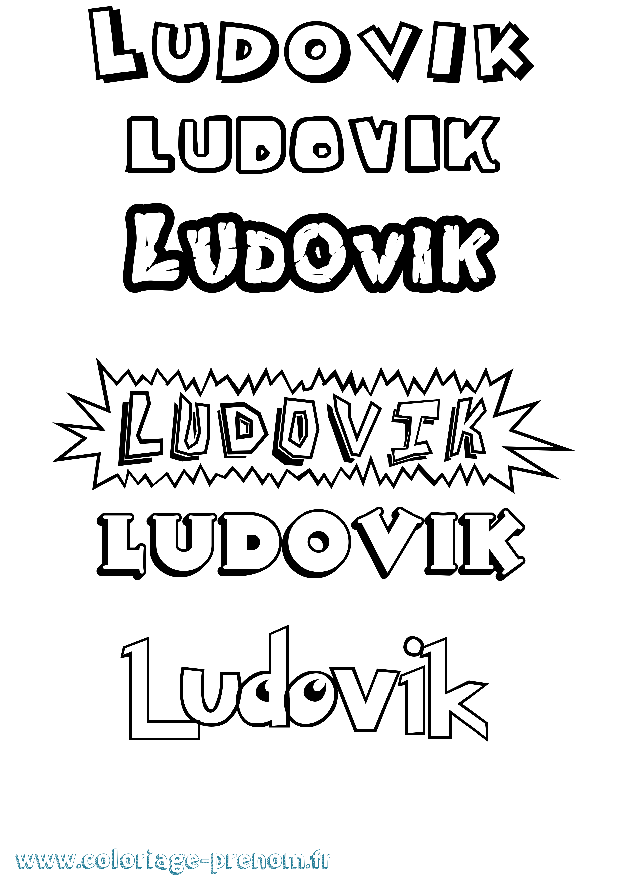 Coloriage prénom Ludovik Dessin Animé