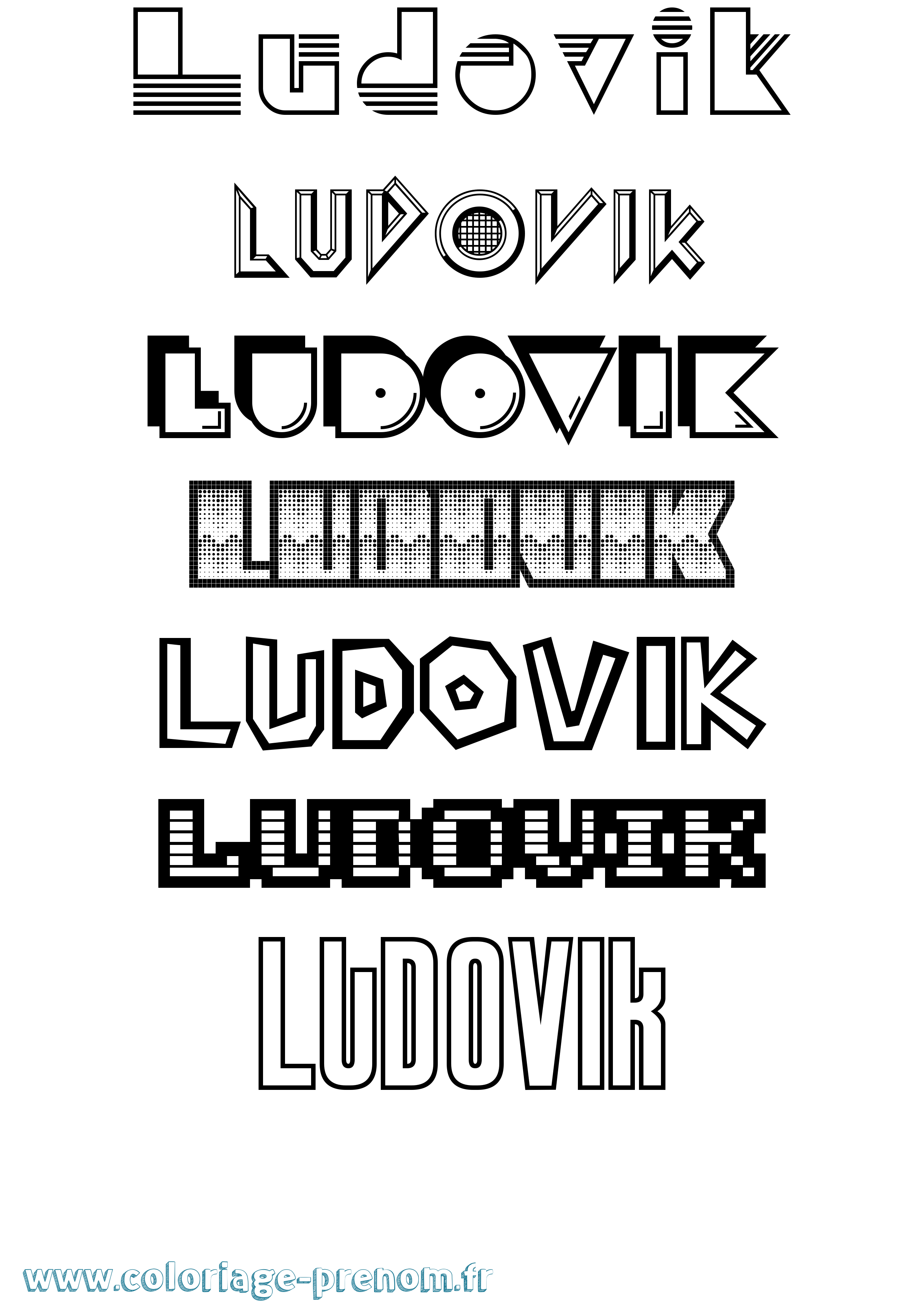 Coloriage prénom Ludovik Jeux Vidéos