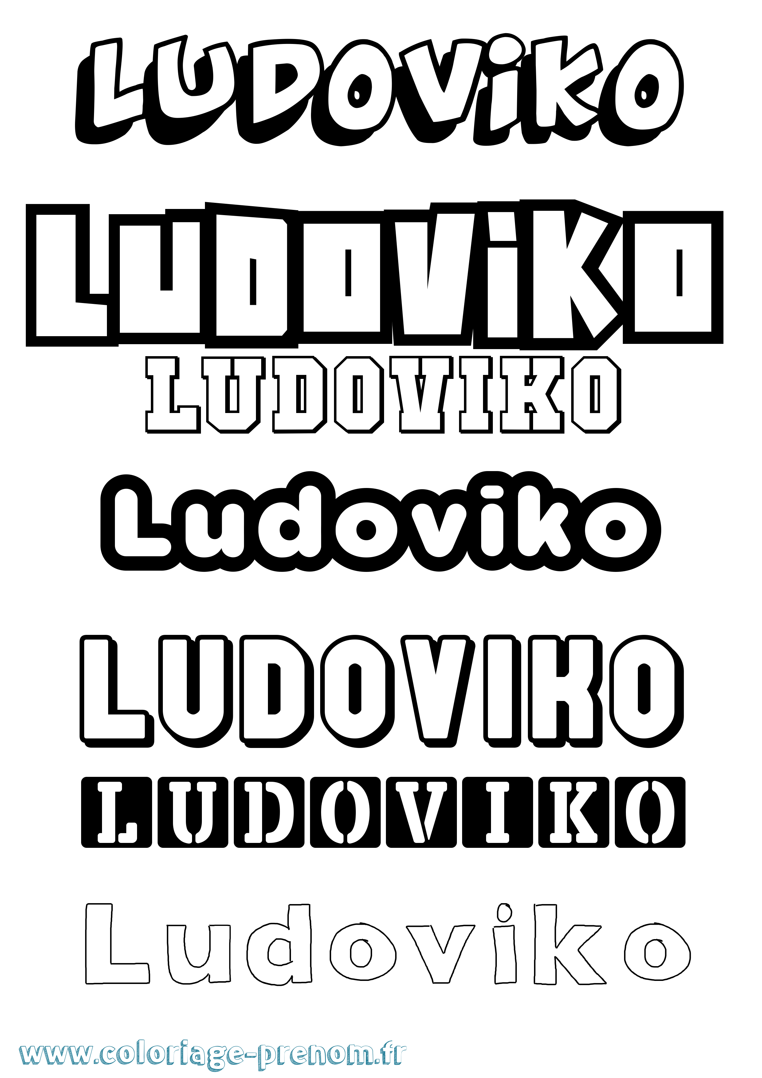Coloriage prénom Ludoviko Simple