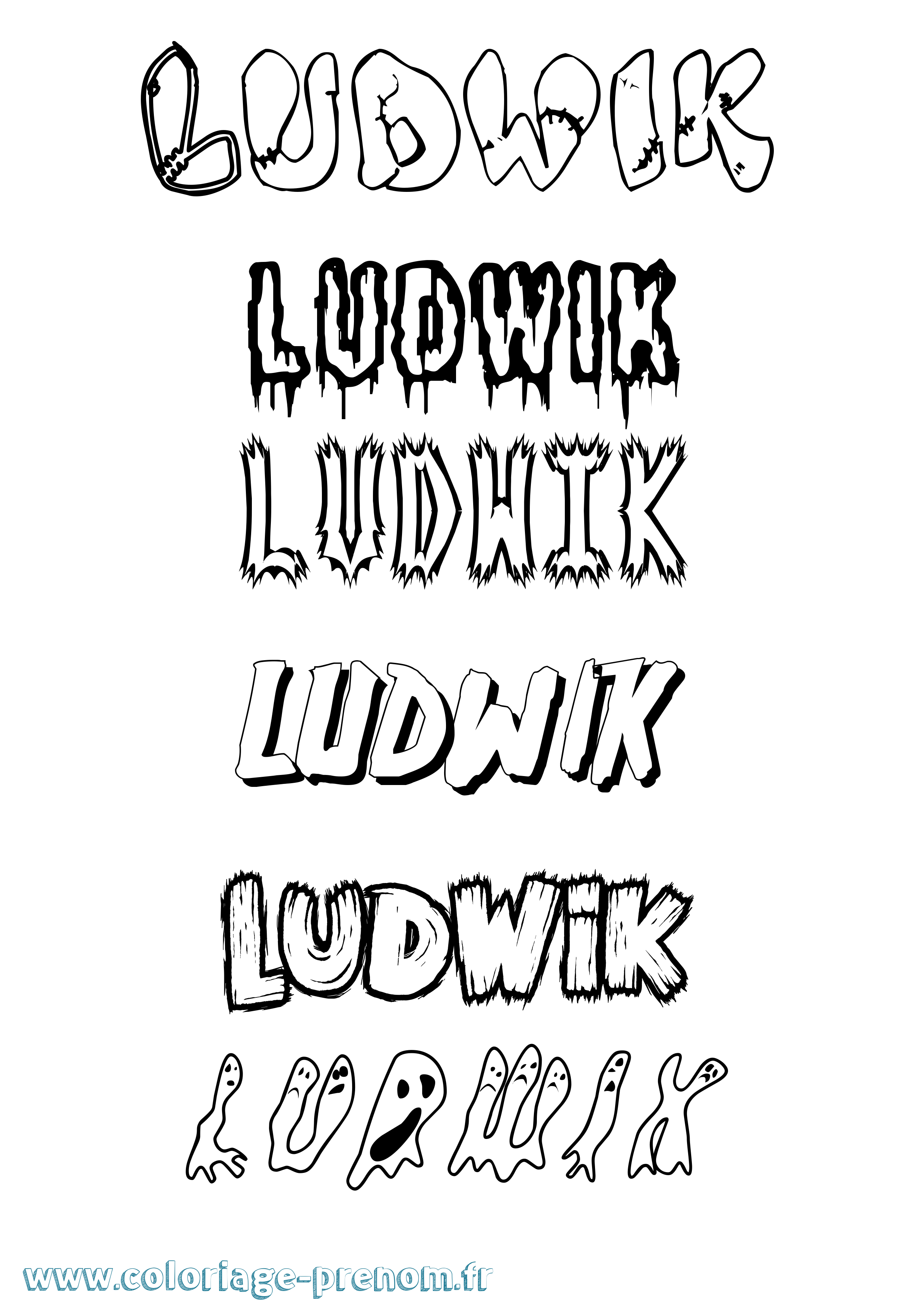 Coloriage Ludwik Frisson Coloriage prénom Ludwik Frisson