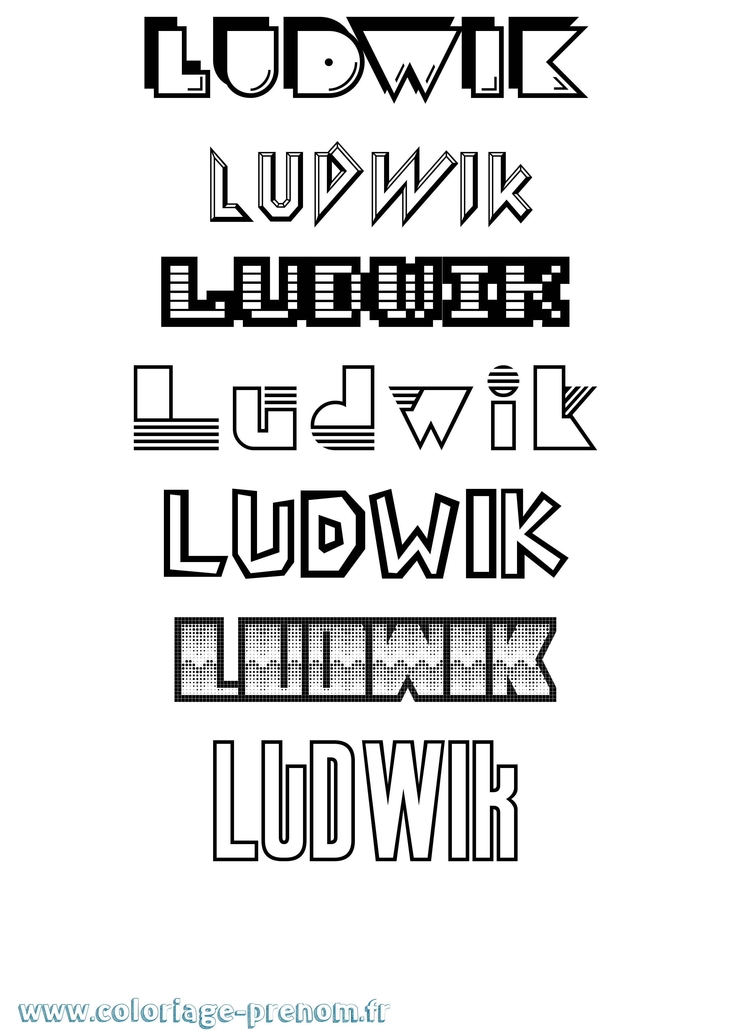 Coloriage Ludwik Jeux Vidéos Coloriage prénom Ludwik Jeux Vidéos