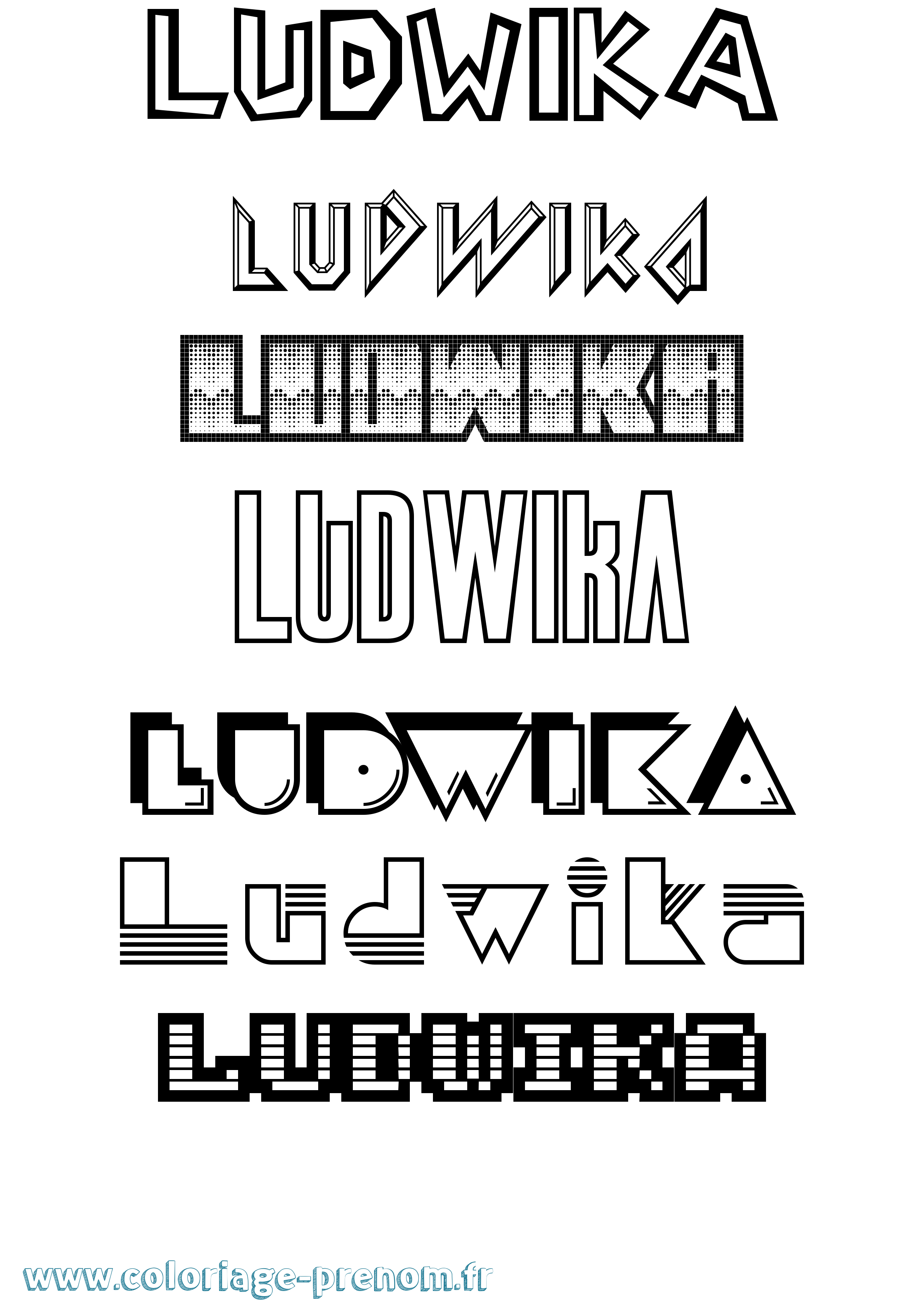 Coloriage Ludwika Jeux Vidéos Coloriage prénom Ludwika Jeux Vidéos