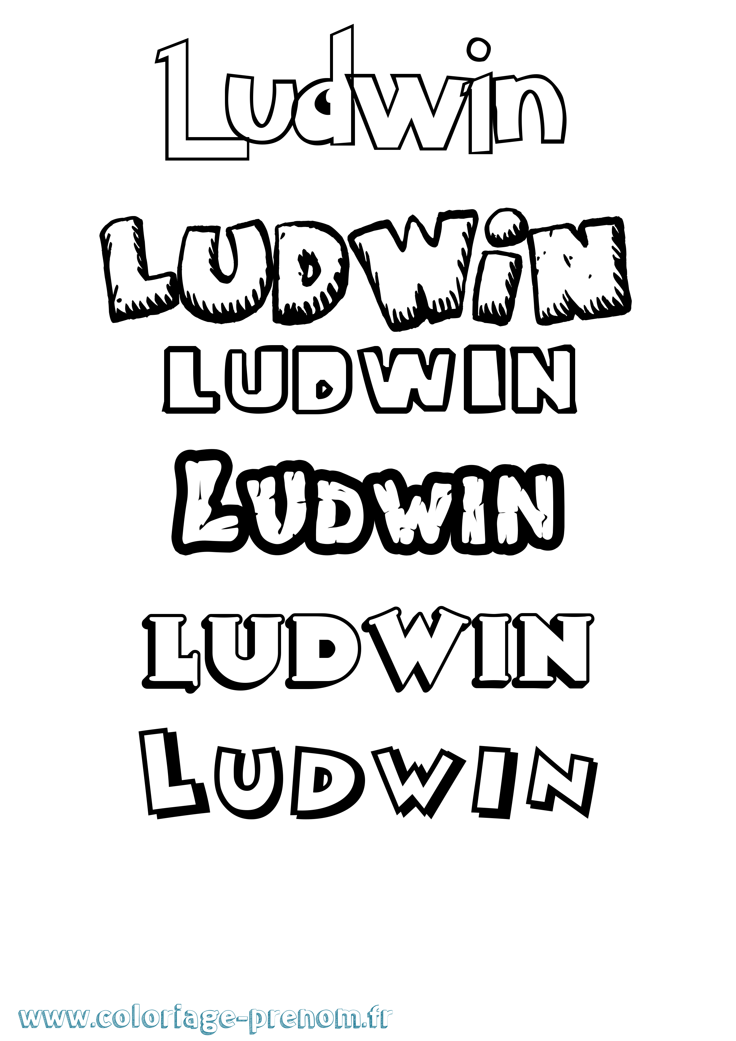 Coloriage Ludwin Dessin Animé Coloriage prénom Ludwin Dessin Animé