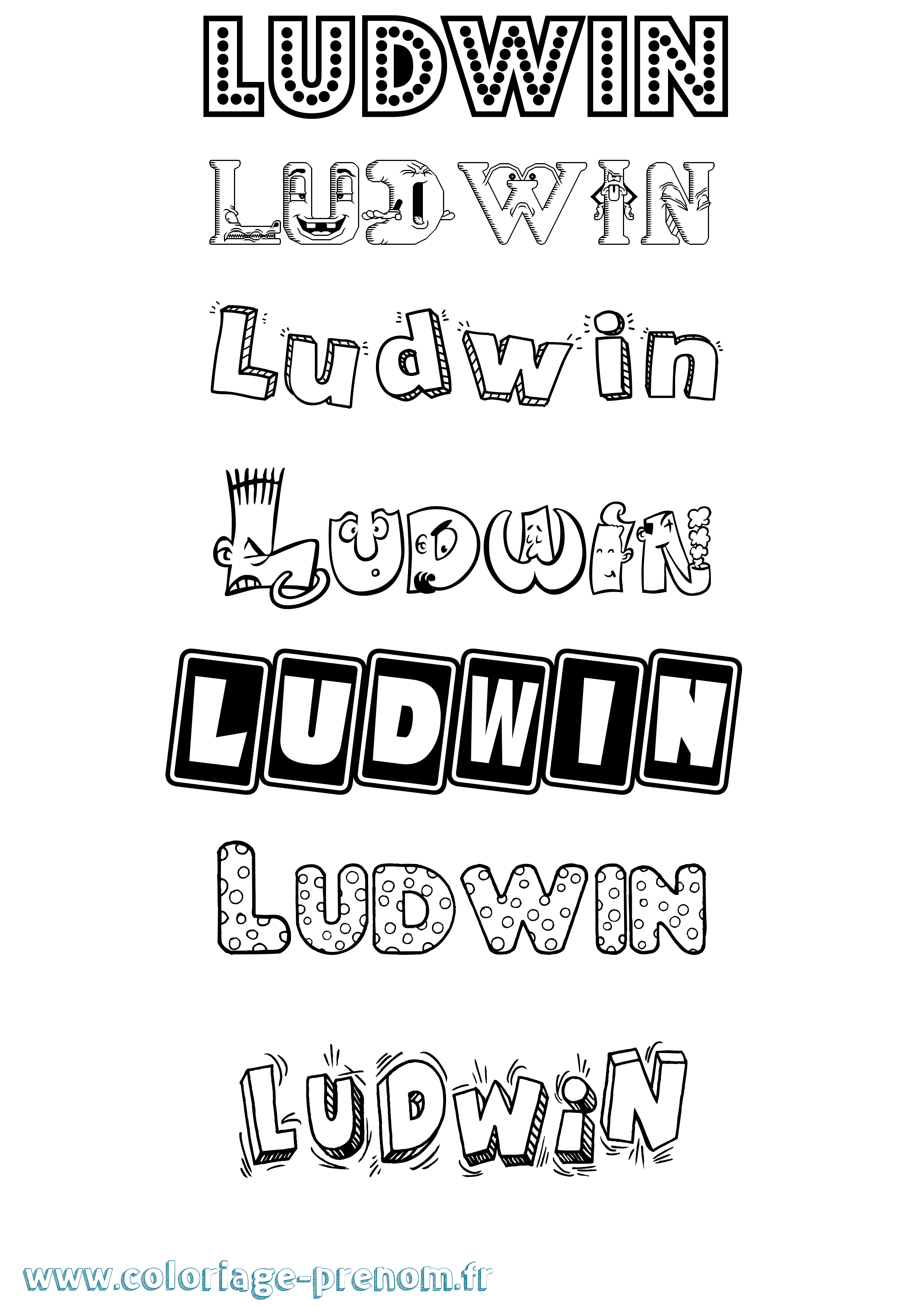 Coloriage Ludwin Fun Coloriage prénom Ludwin Fun