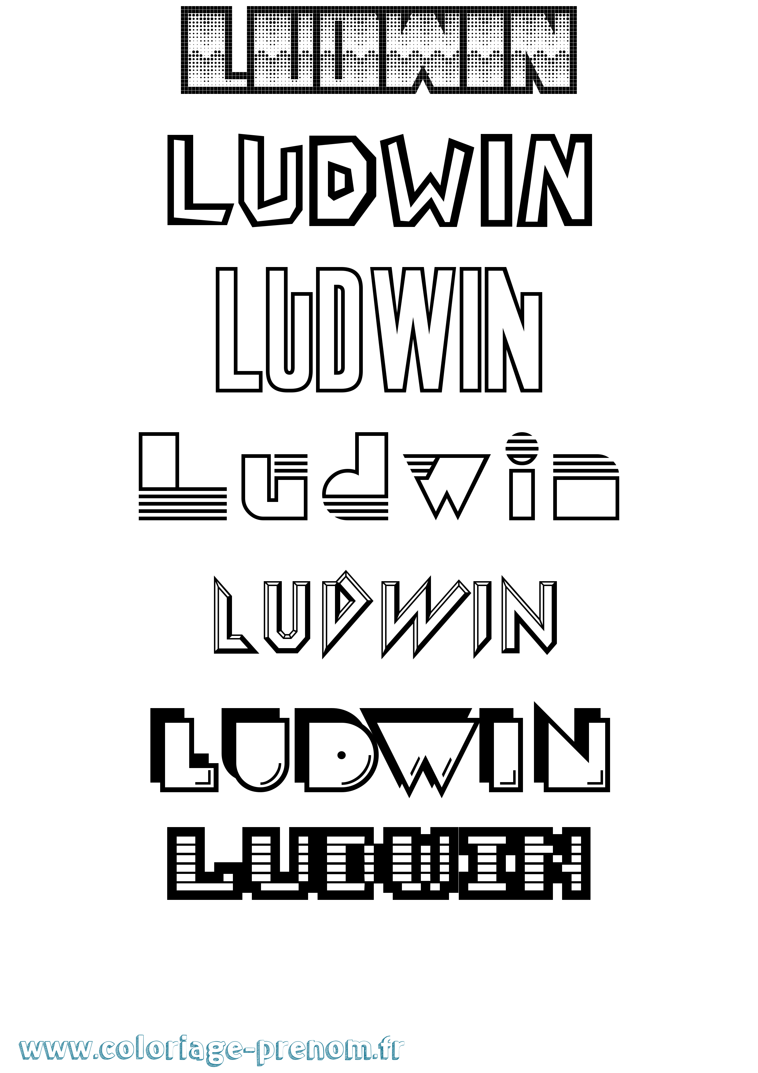 Coloriage Ludwin Jeux Vidéos Coloriage prénom Ludwin Jeux Vidéos