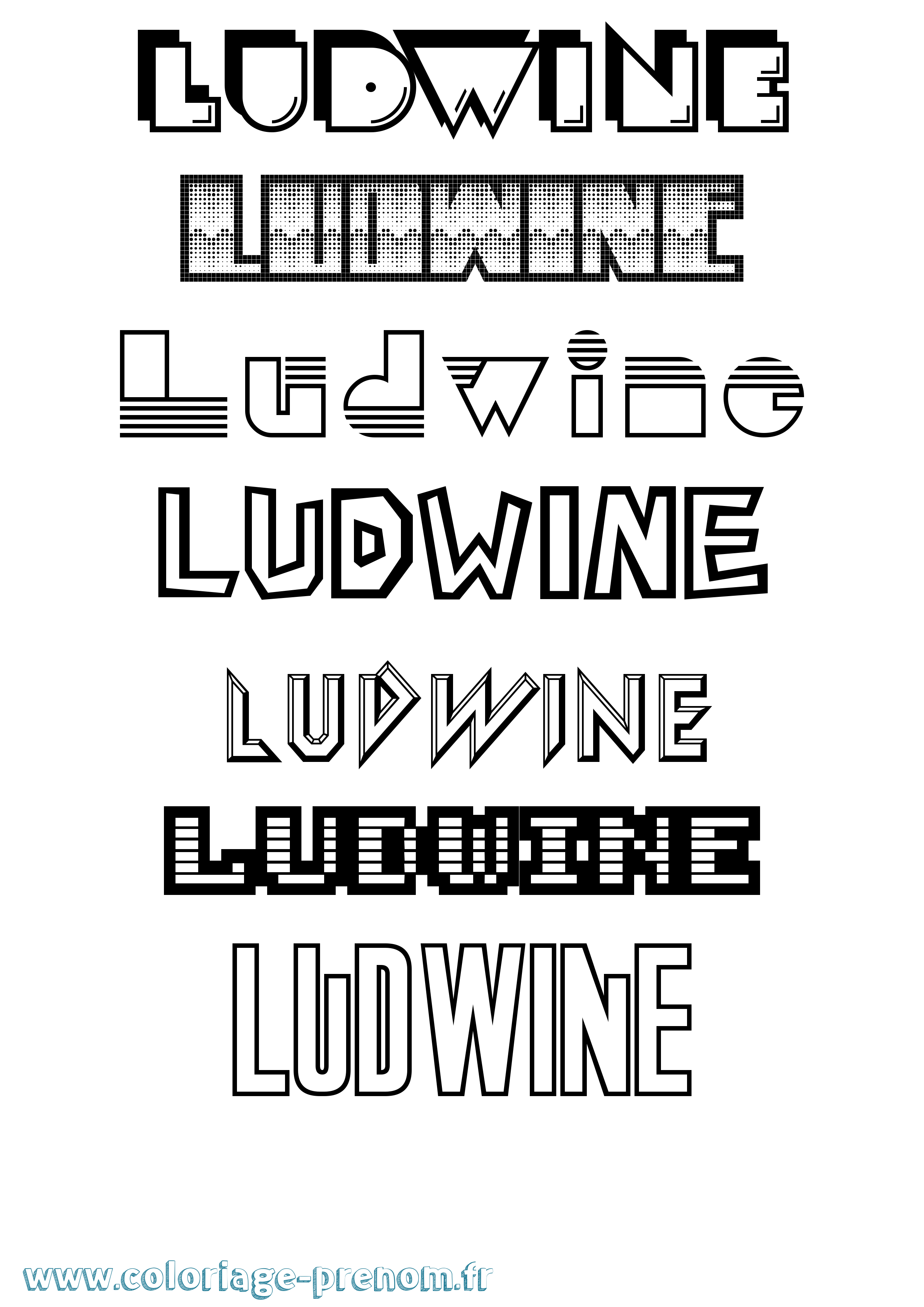 Coloriage Ludwine Jeux Vidéos Coloriage prénom Ludwine Jeux Vidéos