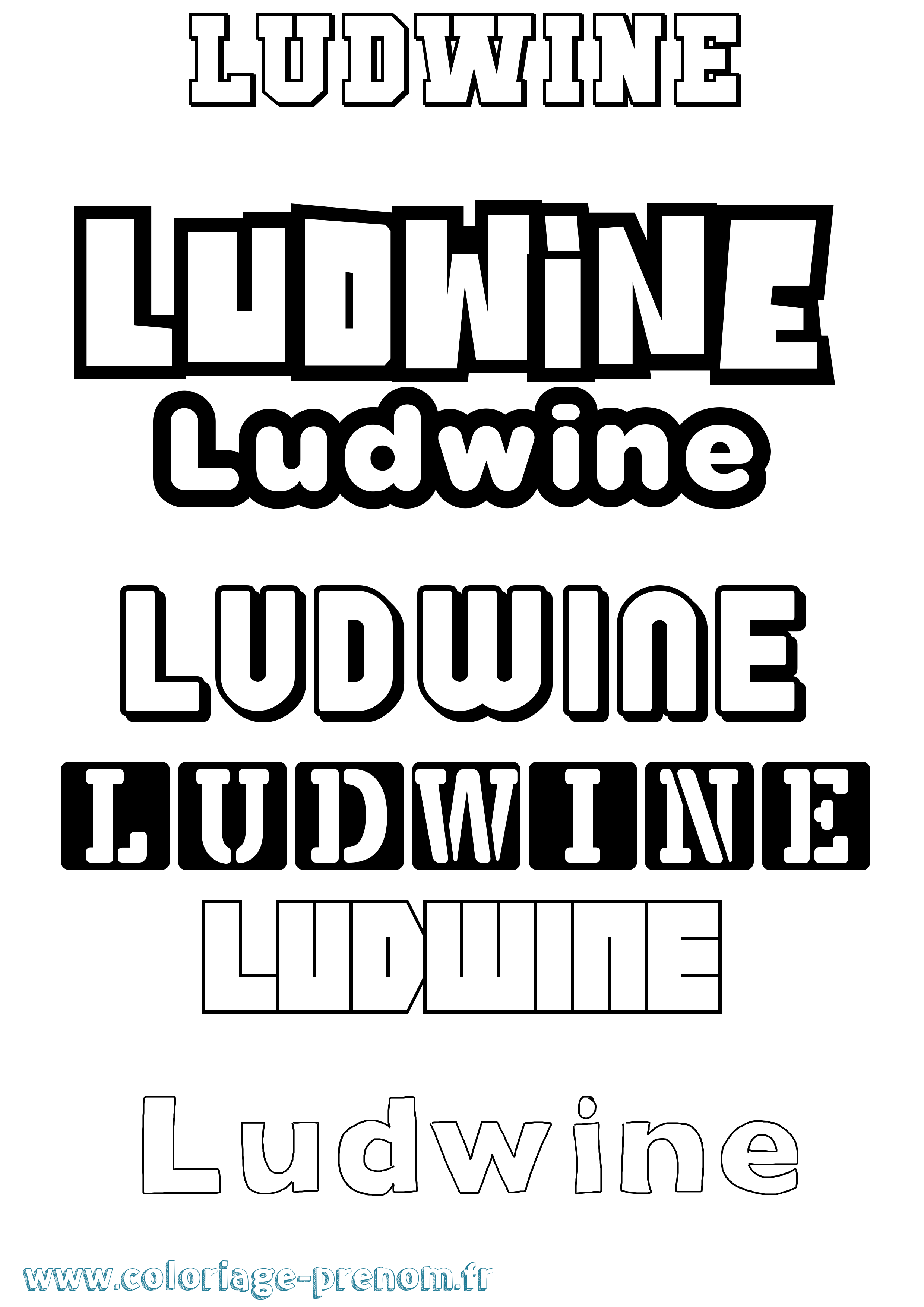 Coloriage Ludwine Simple Coloriage prénom Ludwine Simple