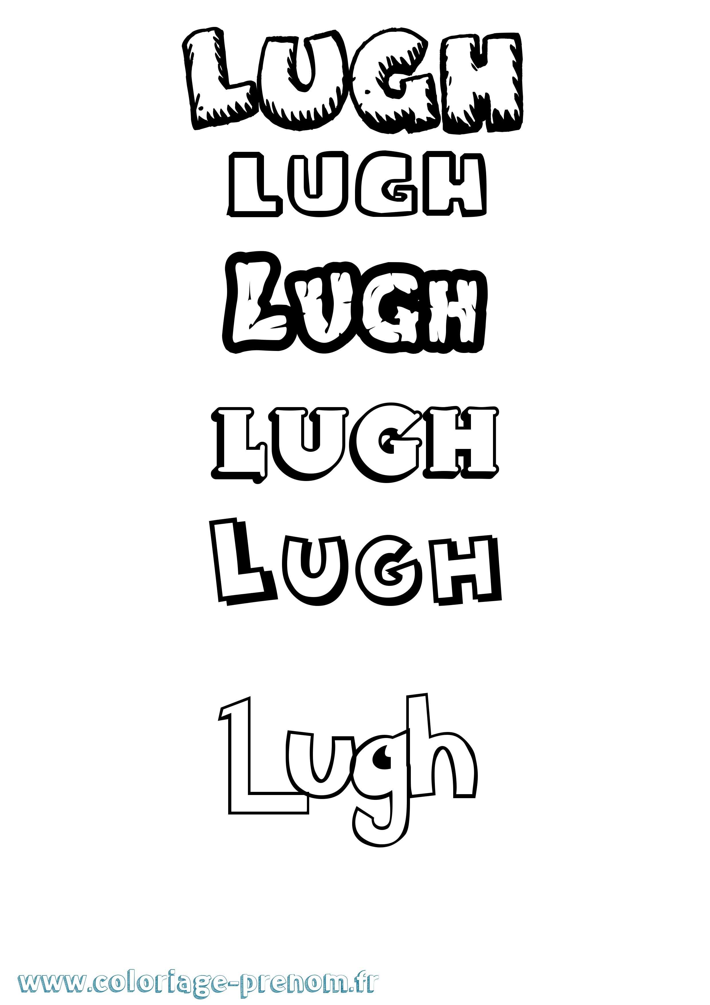Coloriage Lugh Dessin Animé Coloriage prénom Lugh Dessin Animé