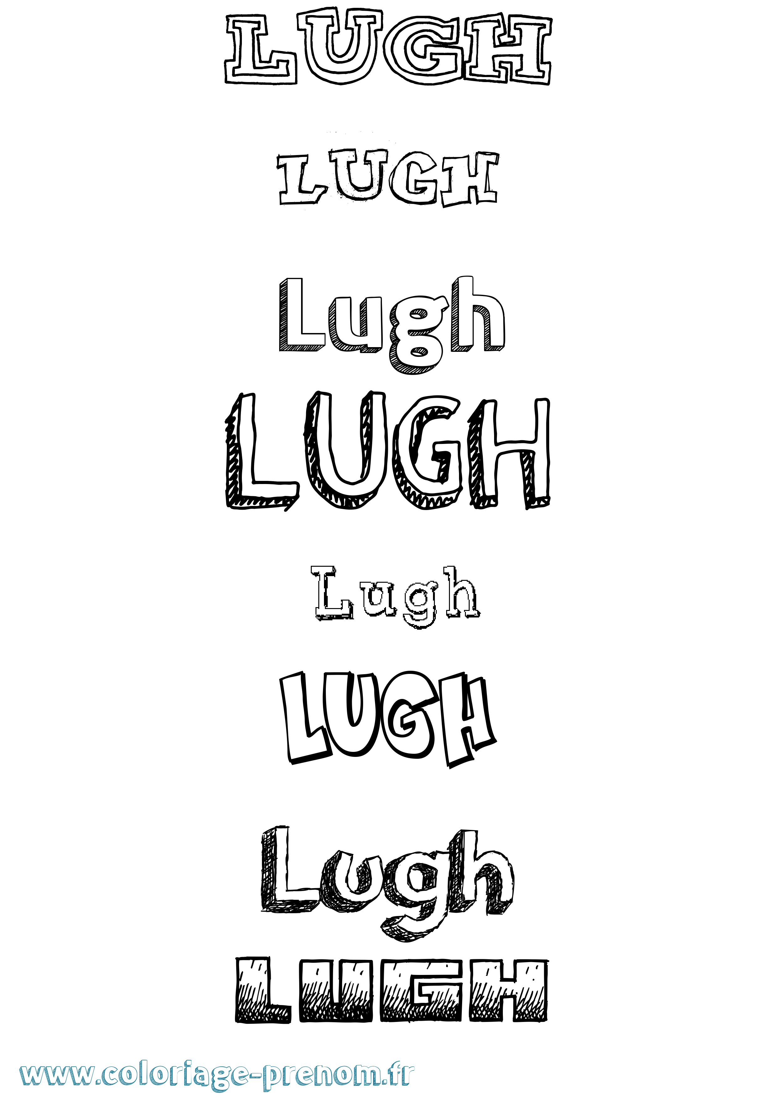 Coloriage Lugh Dessiné Coloriage prénom Lugh Dessiné