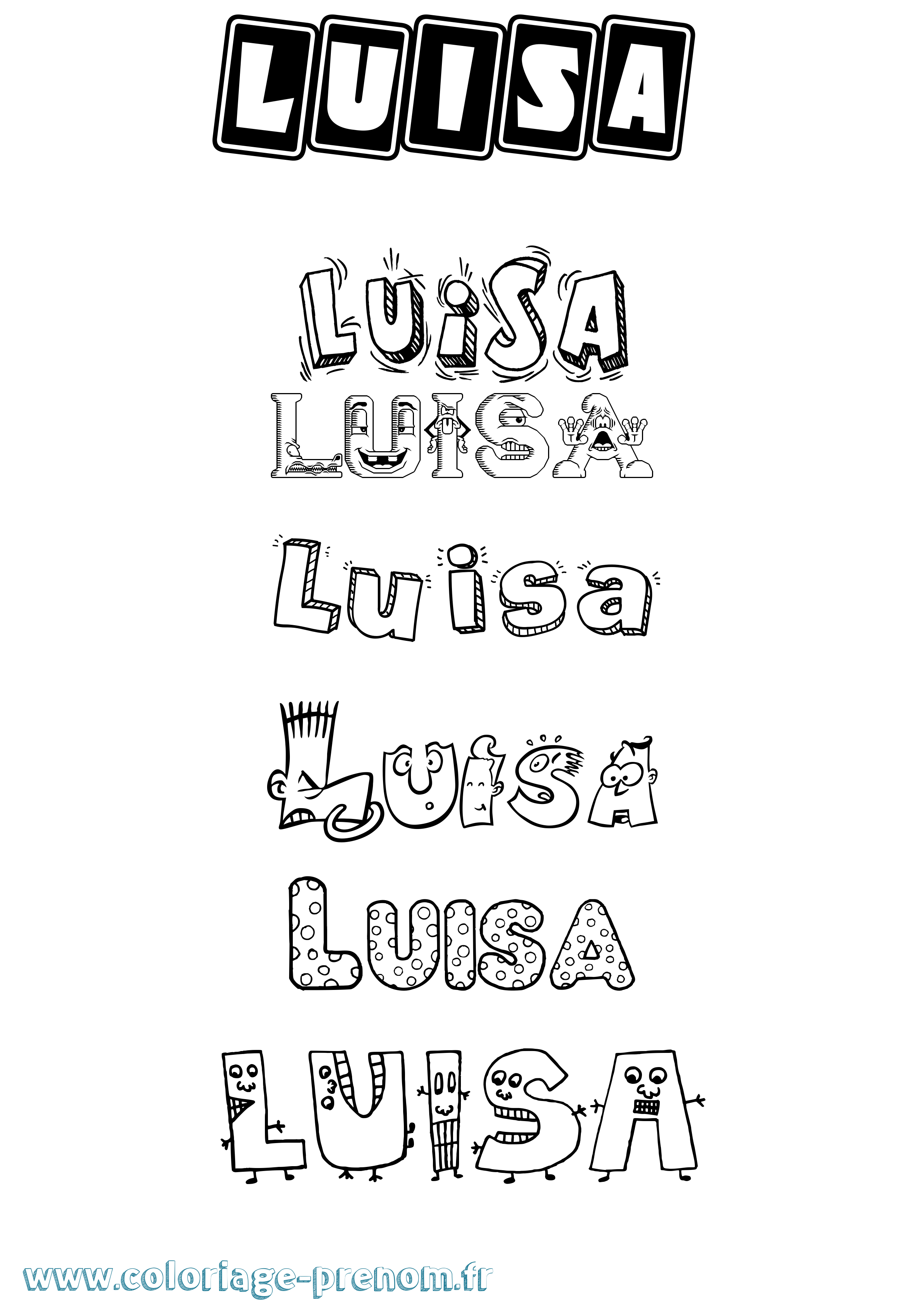 Coloriage Luisa Fun Coloriage prénom Luisa Fun