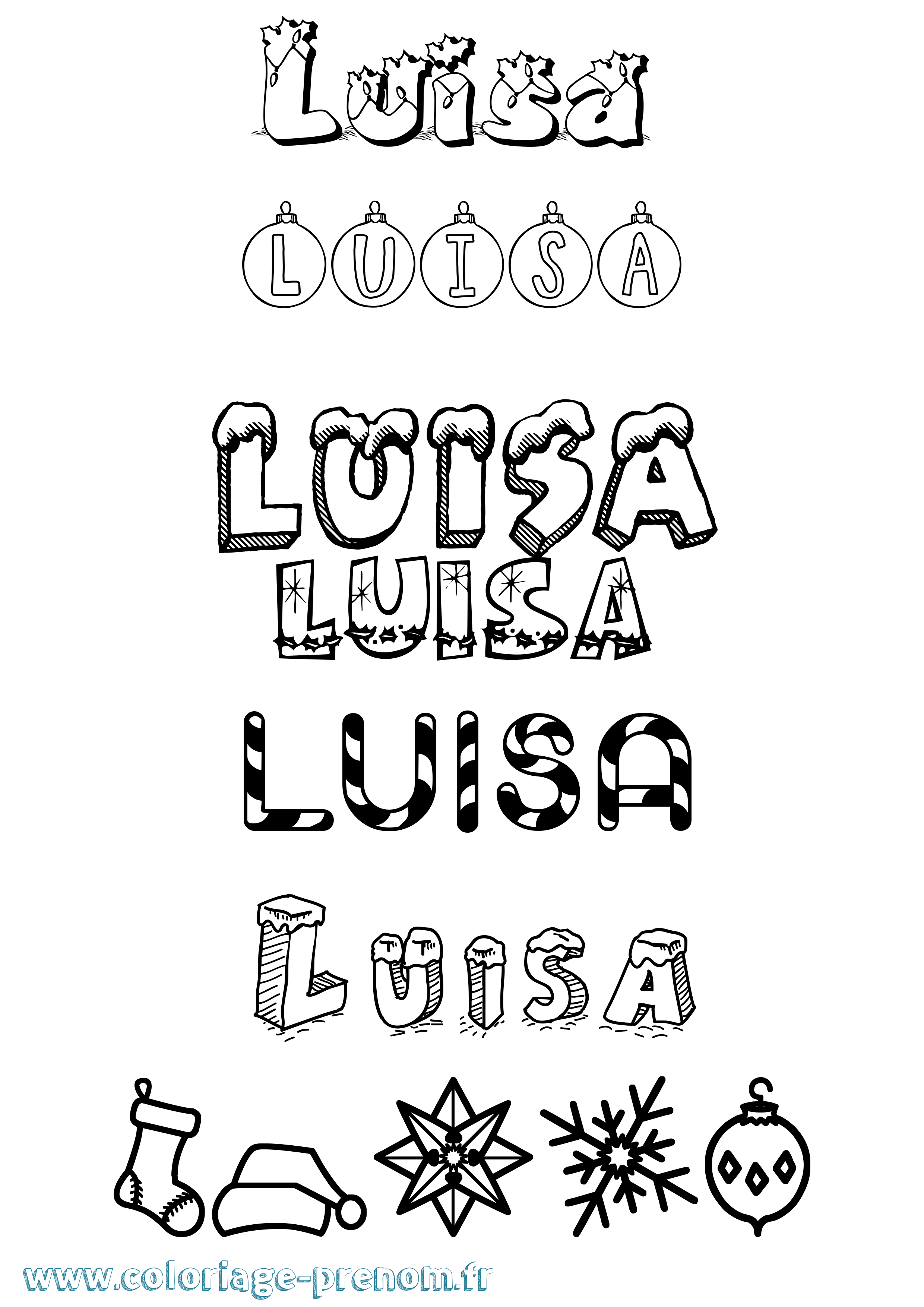 Coloriage prénom Luisa