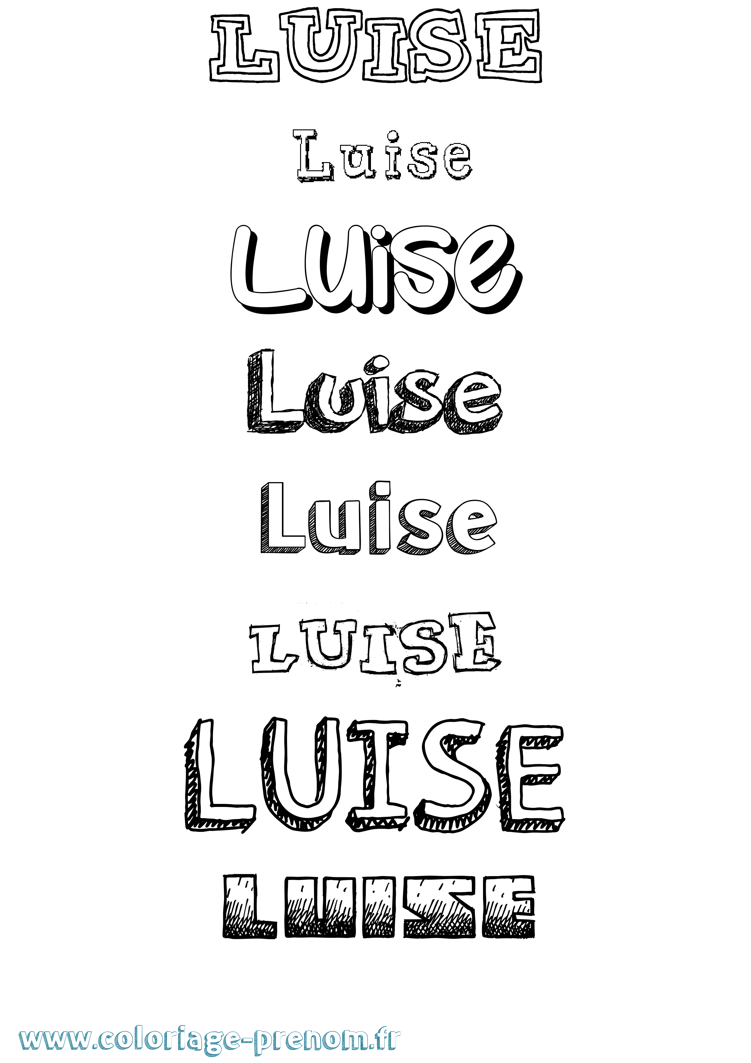 Coloriage prénom Luise Dessiné
