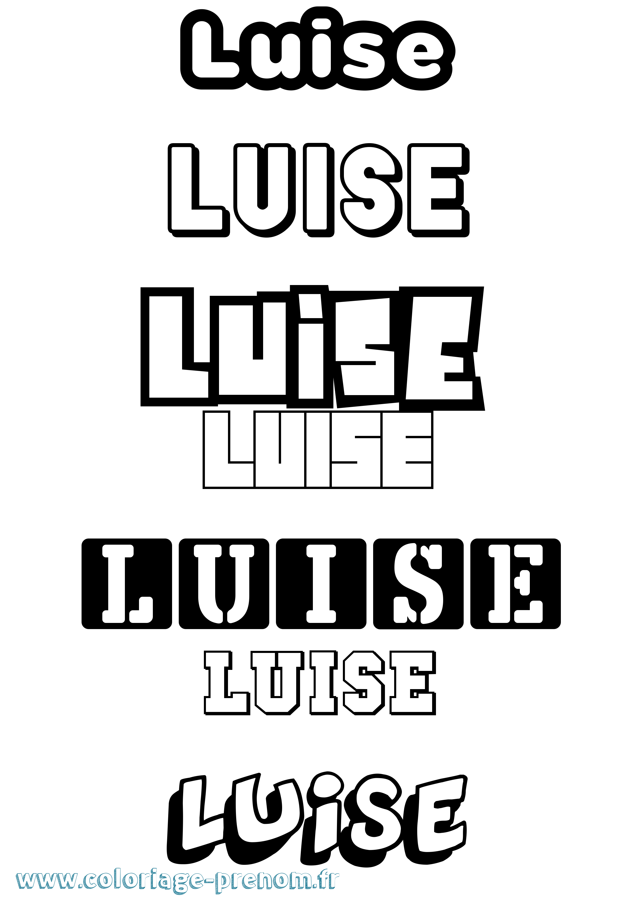 Coloriage prénom Luise Simple