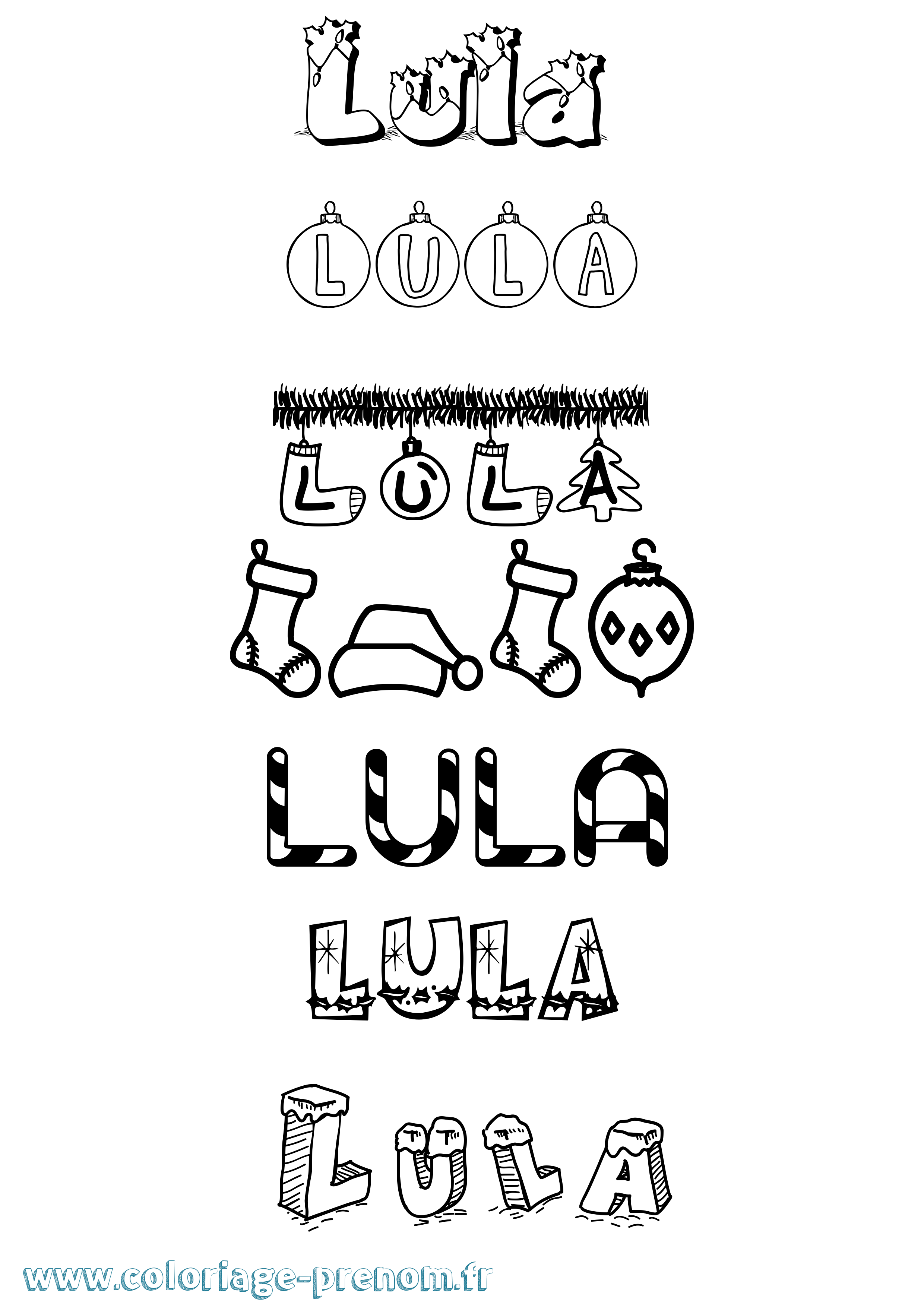 Coloriage prénom Lula