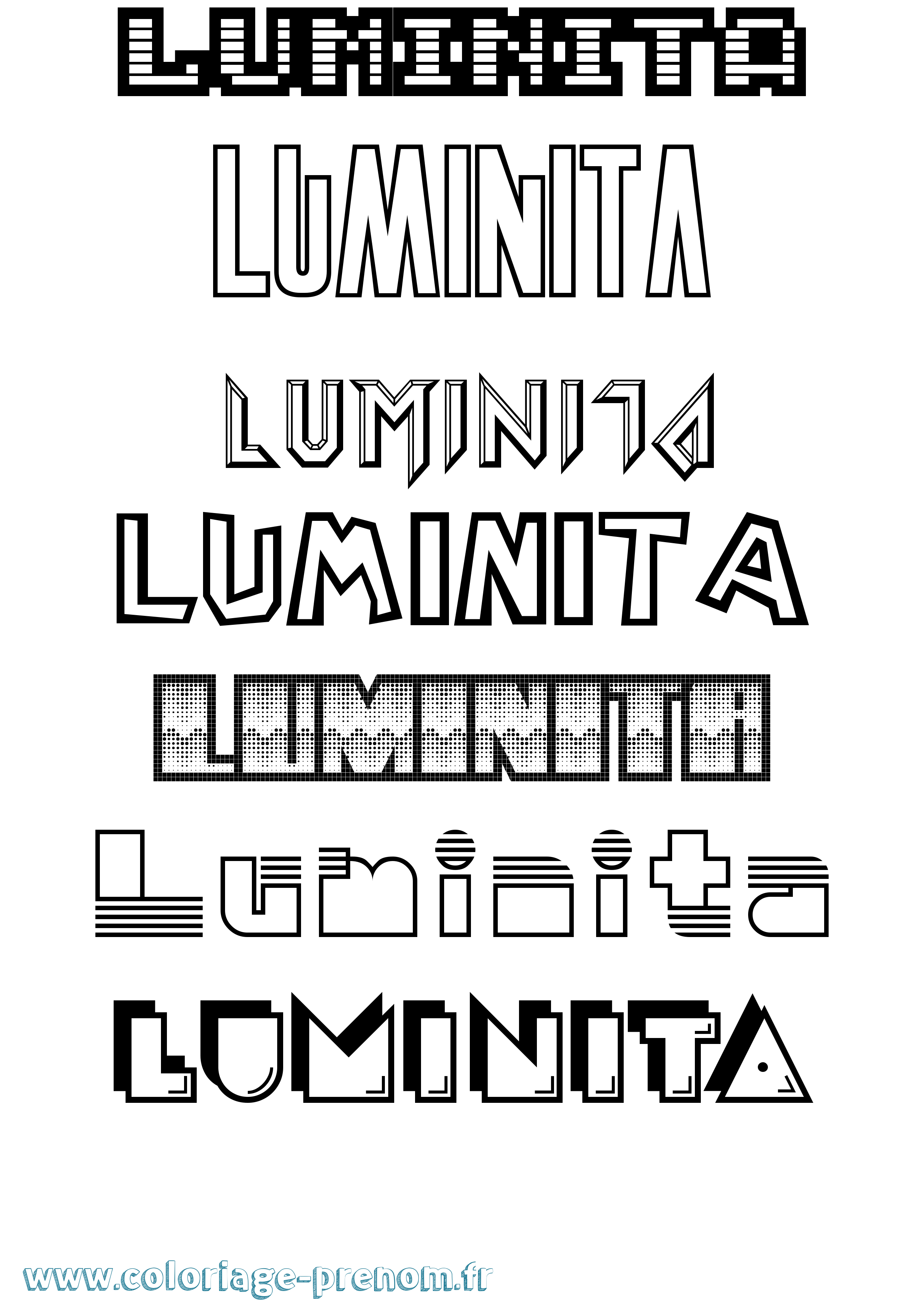 Coloriage prénom Luminita Jeux Vidéos